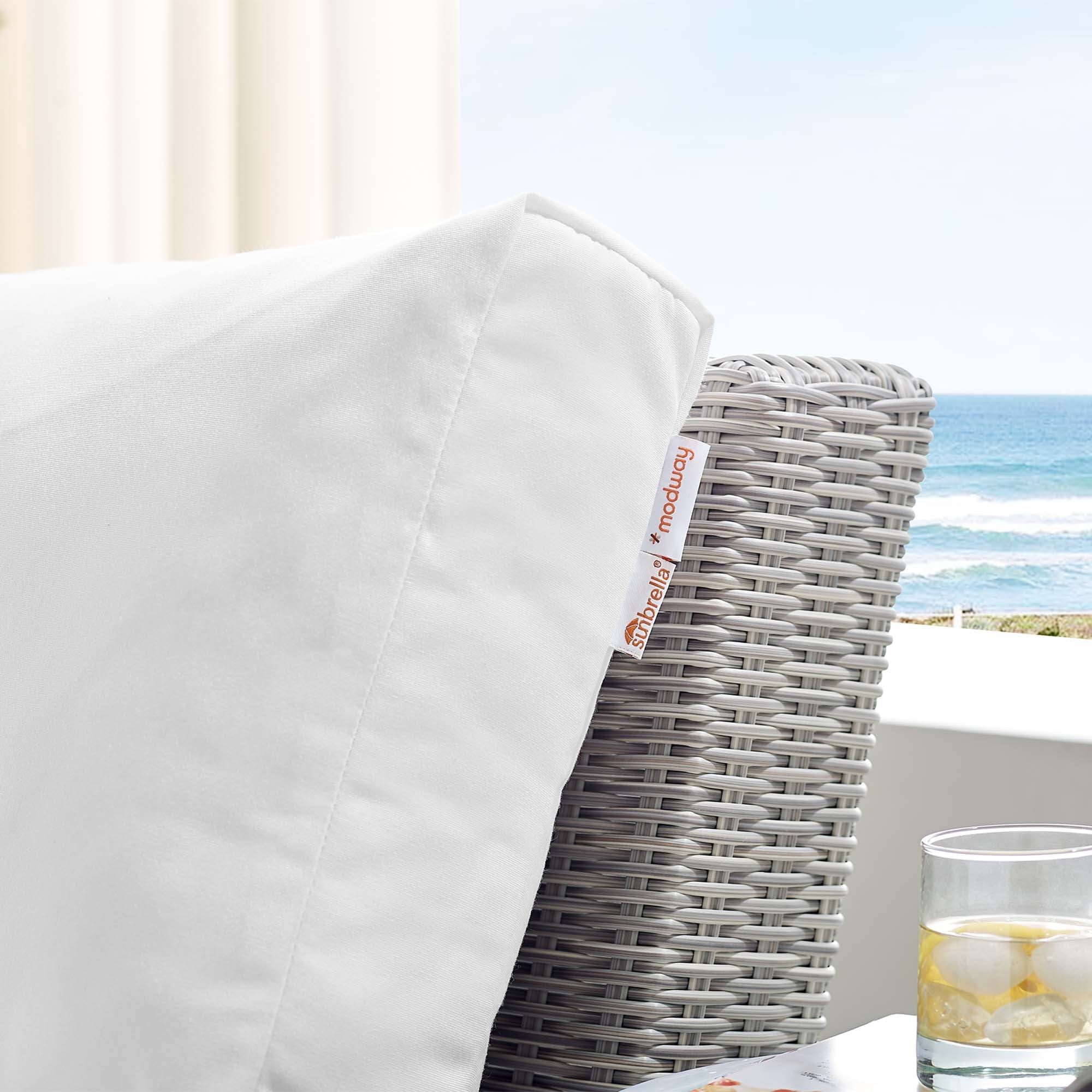 Conway Sunbrella® Outdoor Patio Wicker Rattan Left-Arm Chair by Modway