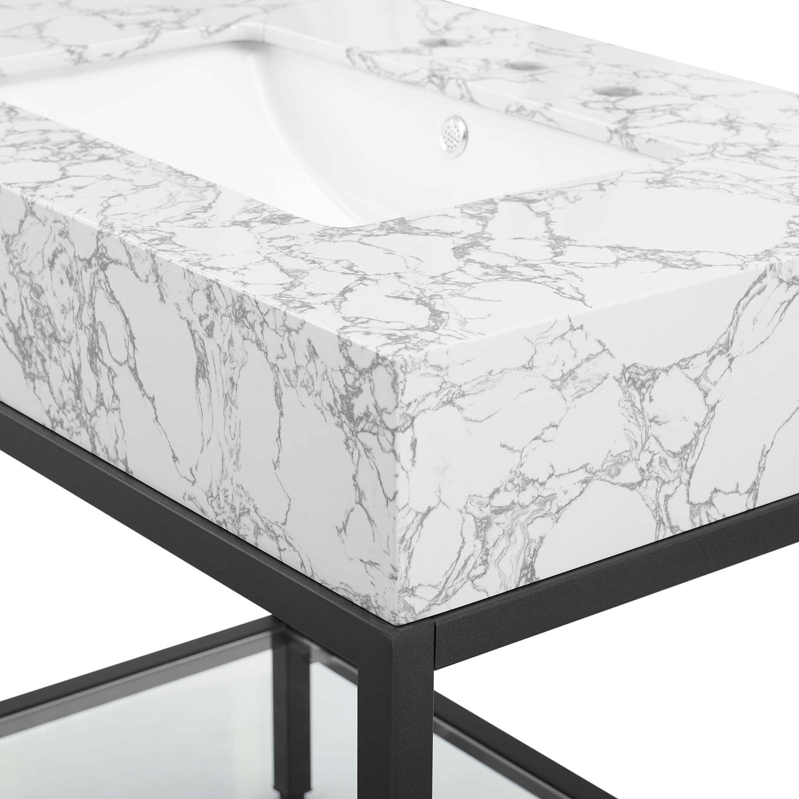 Kingsley Stainless Steel Bathroom Vanity by Modway