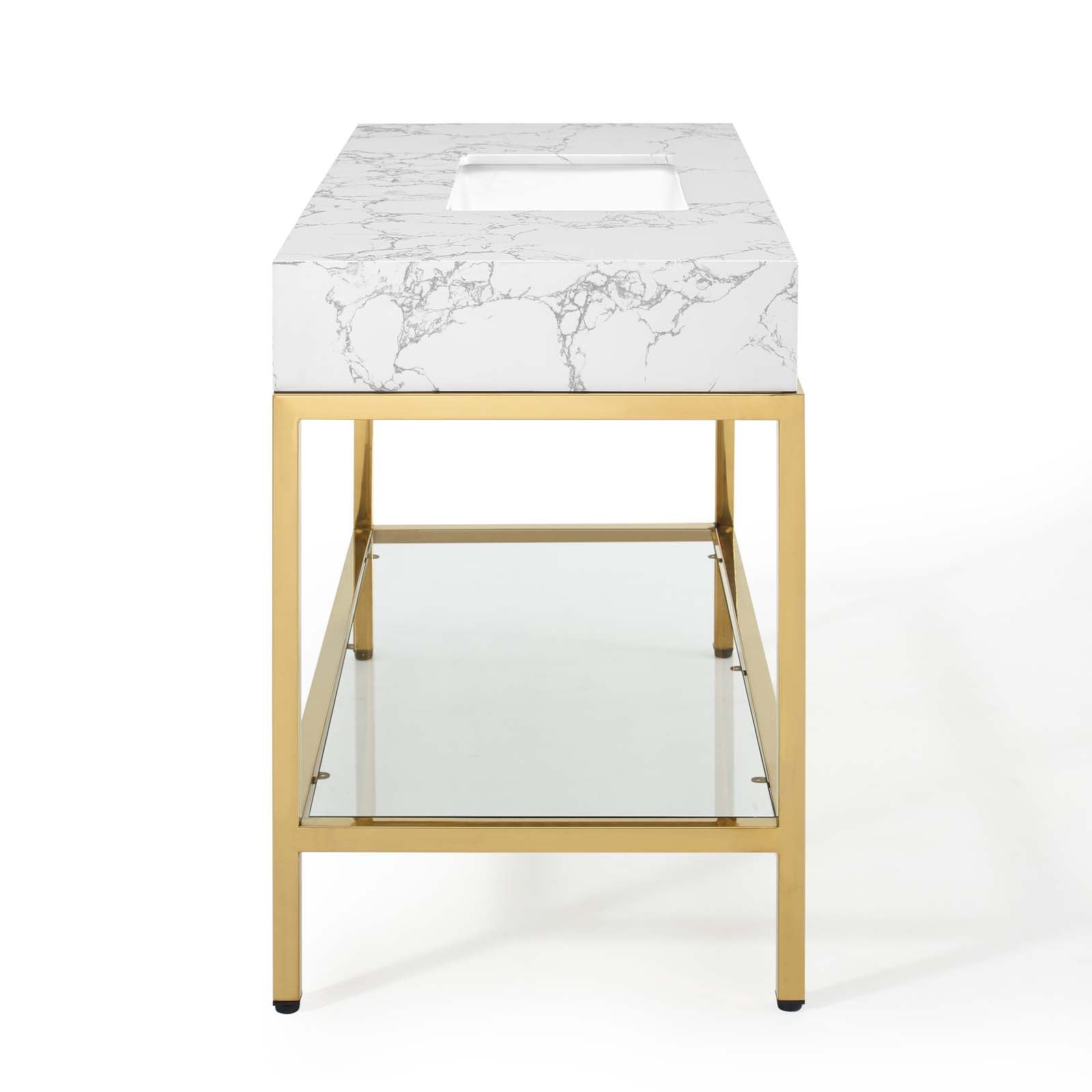 Kingsley Stainless Steel Bathroom Vanity by Modway