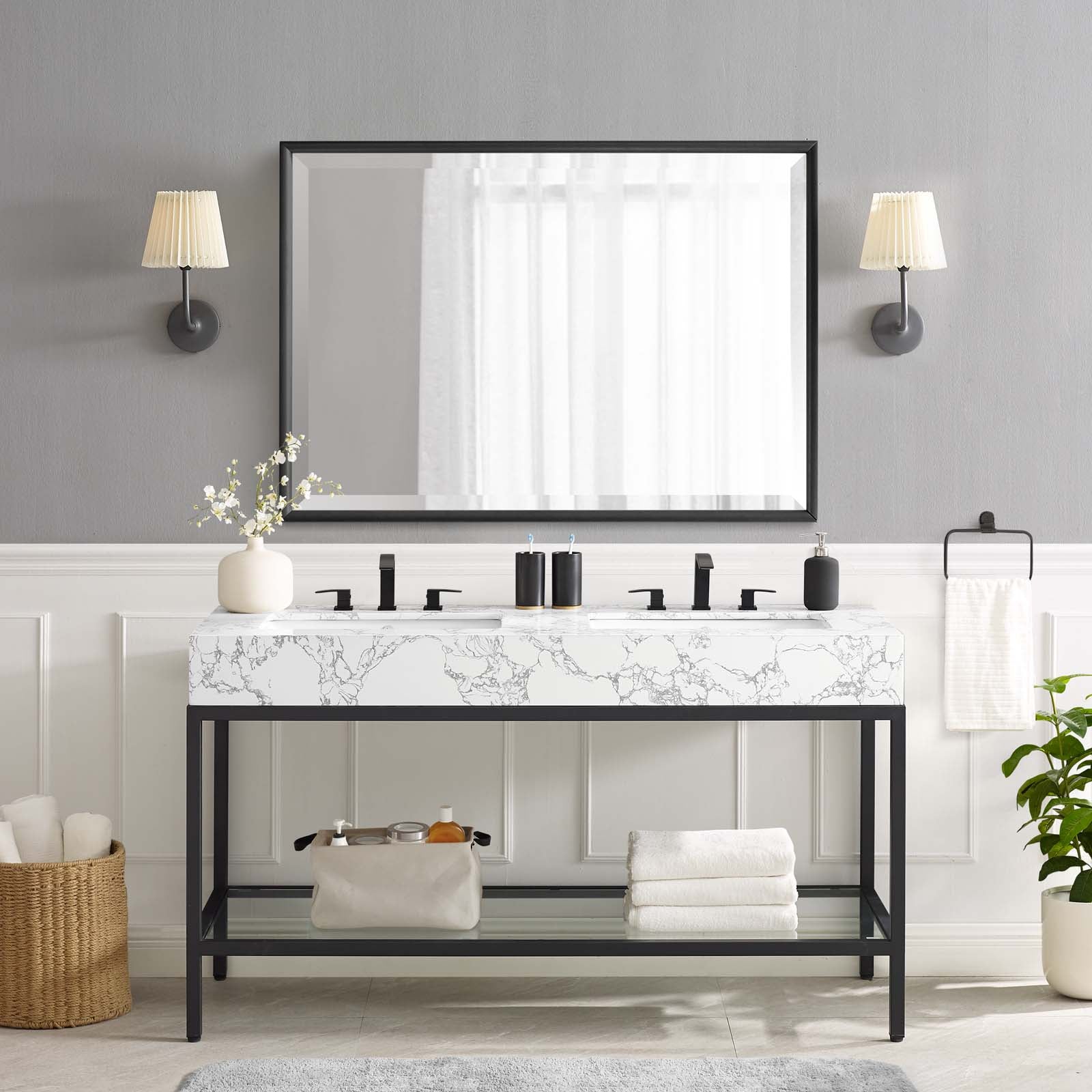 Kingsley Stainless Steel Bathroom Vanity by Modway