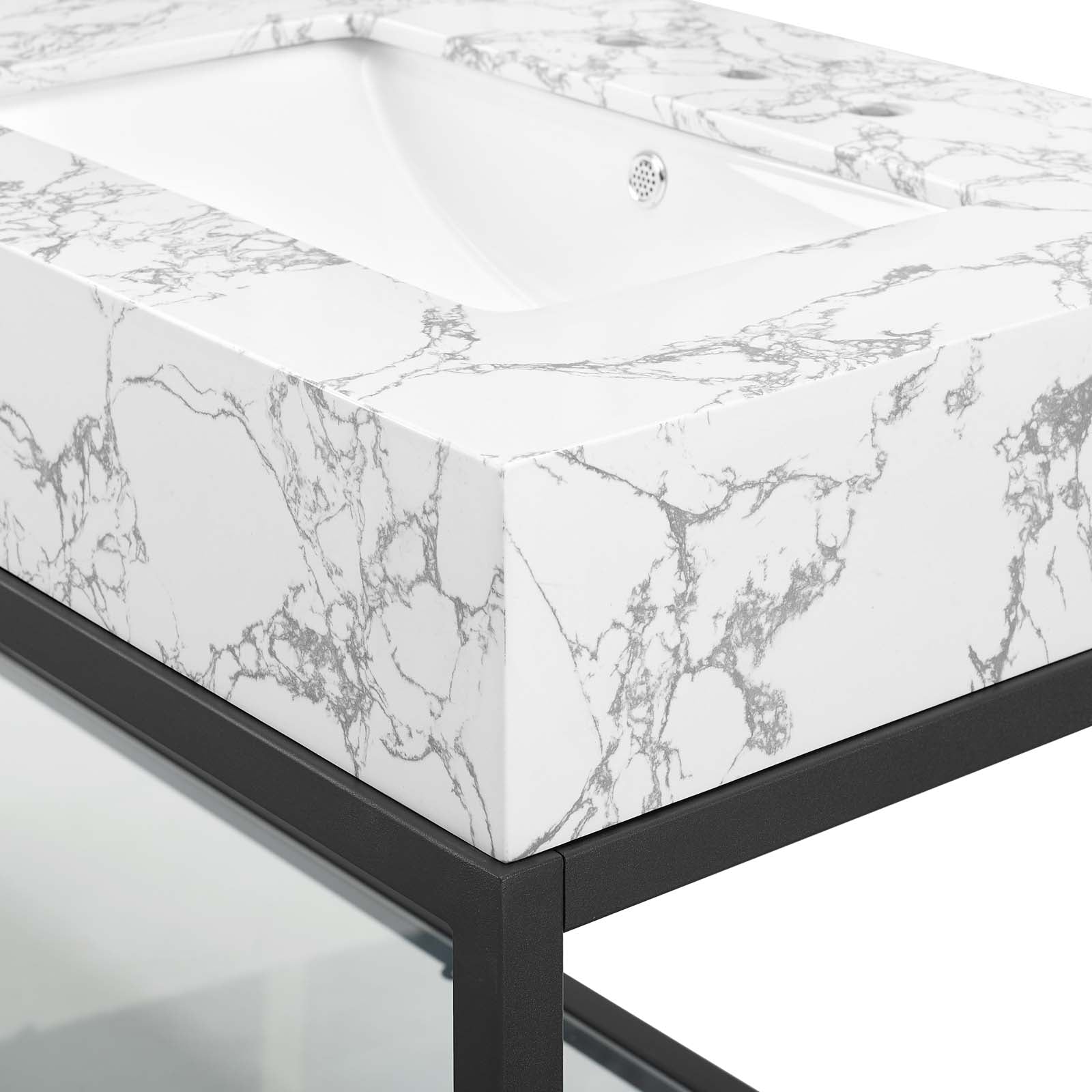 Kingsley Stainless Steel Bathroom Vanity by Modway