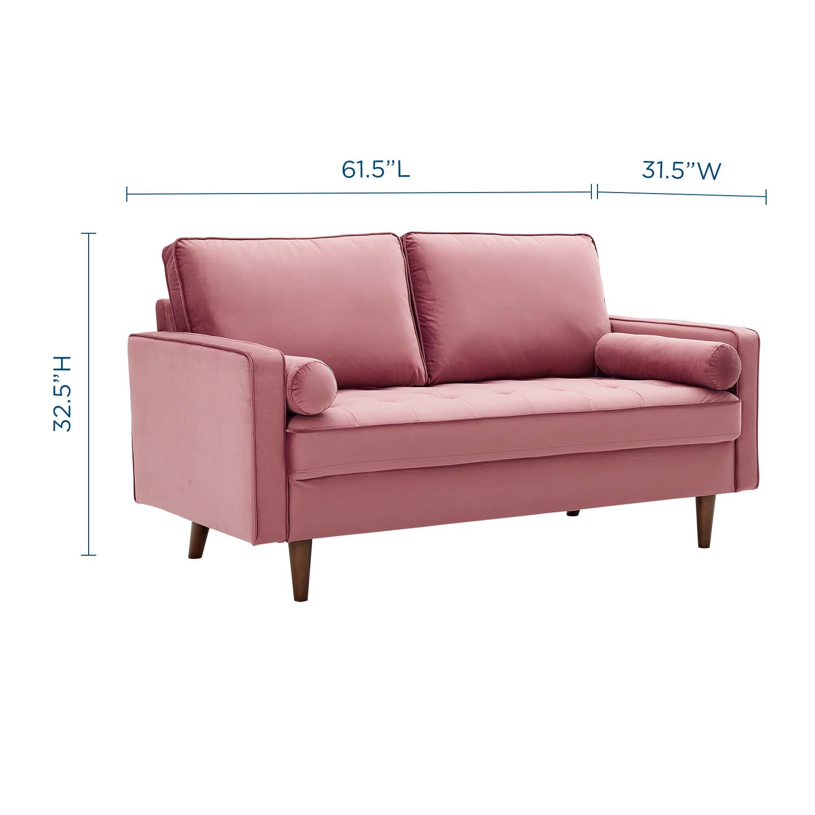 Valour Performance Velvet Loveseat by Modway