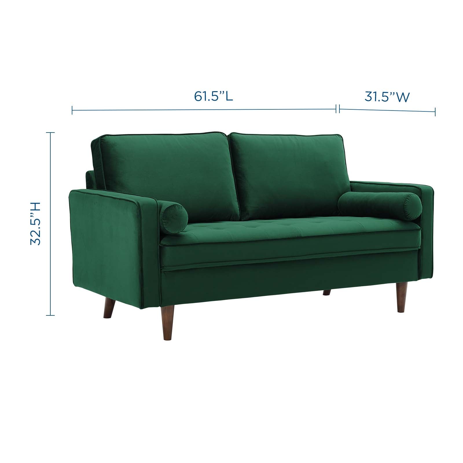 Valour Performance Velvet Loveseat by Modway