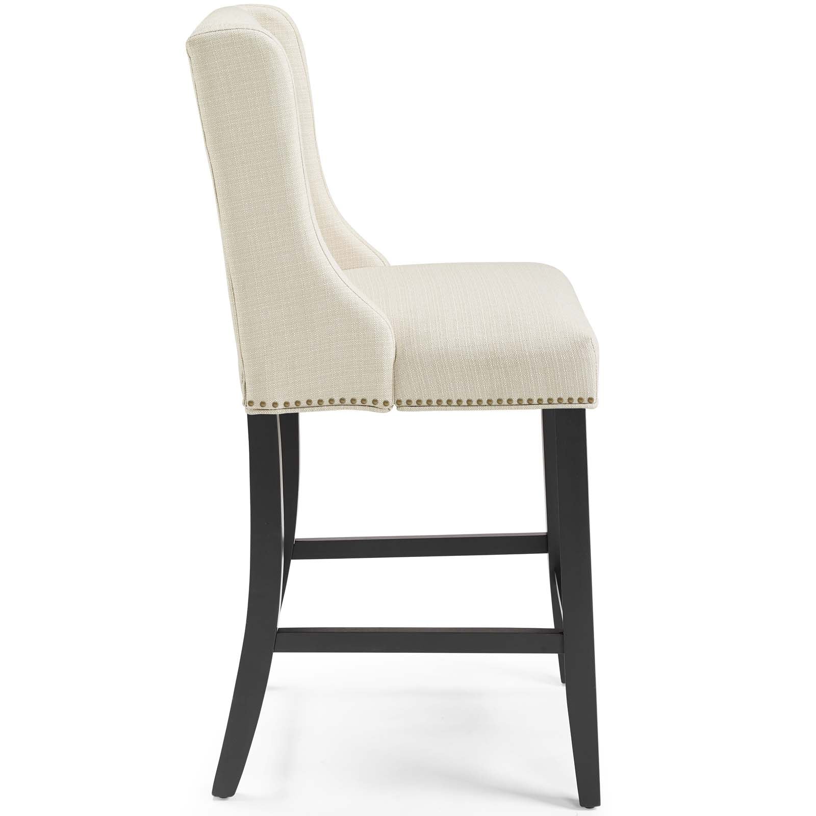 Baron Counter Stool Upholstered Fabric Set of 2 by Modway