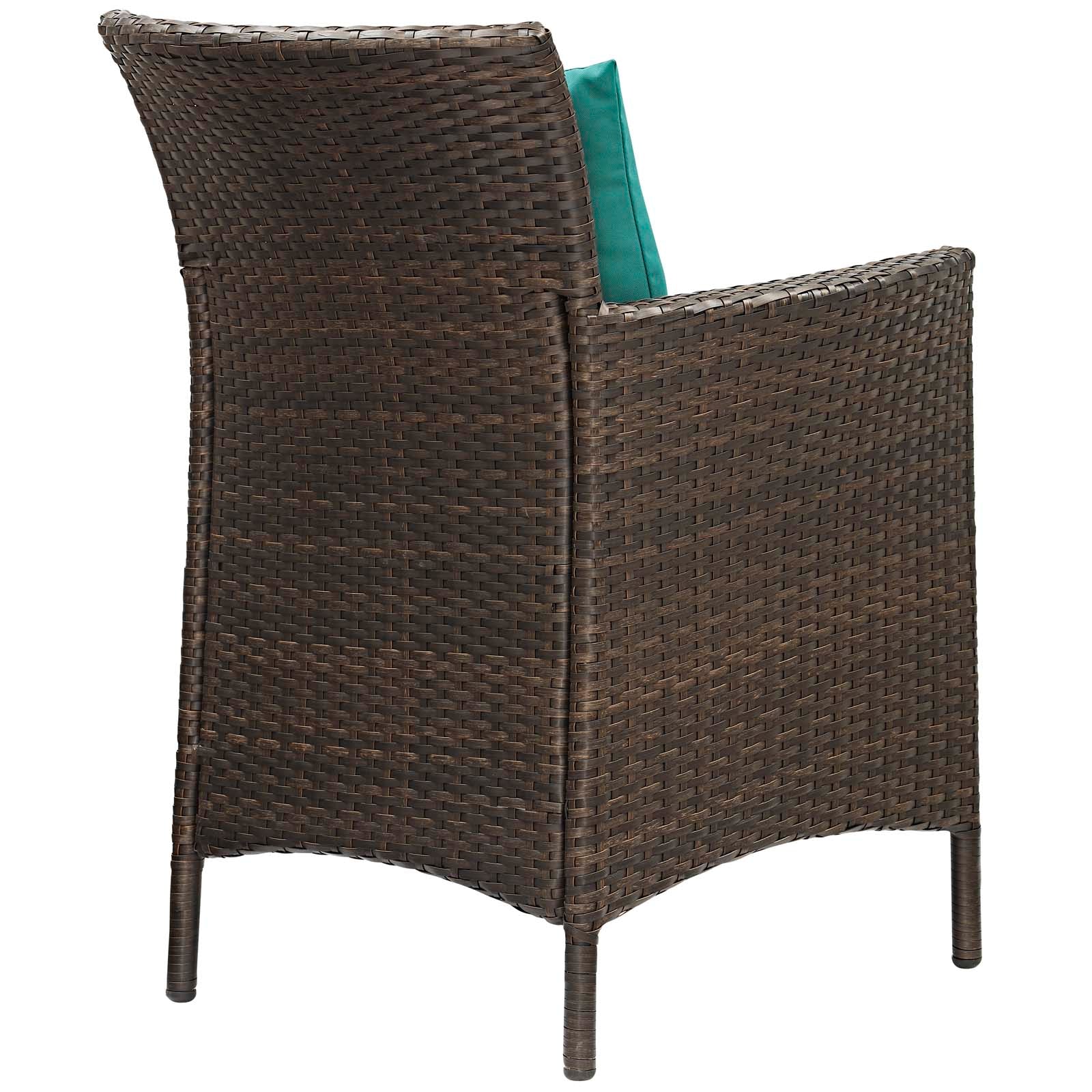 Conduit Outdoor Patio Wicker Rattan Dining Armchair Set of 2 by Modway