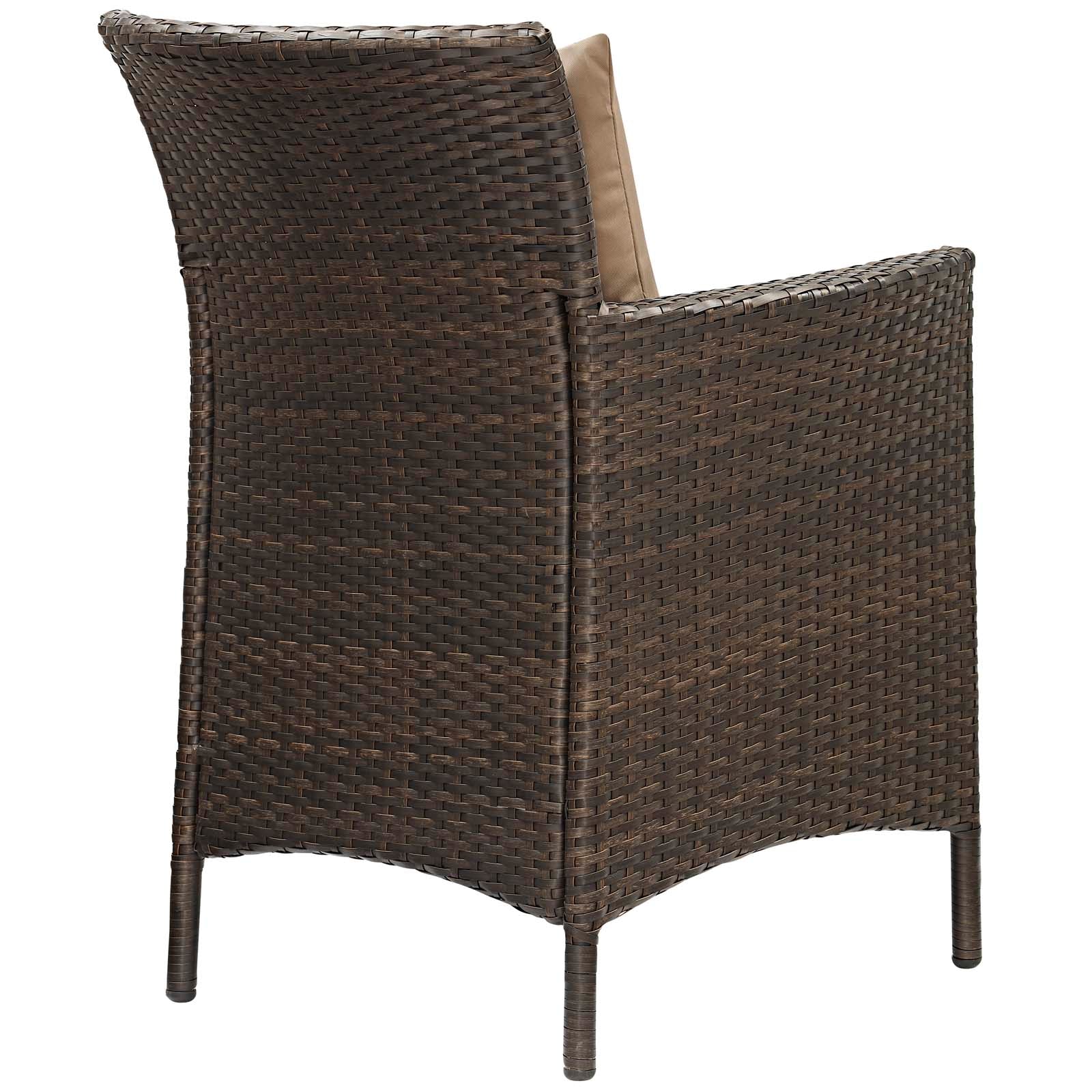 Conduit Outdoor Patio Wicker Rattan Dining Armchair Set of 2 by Modway