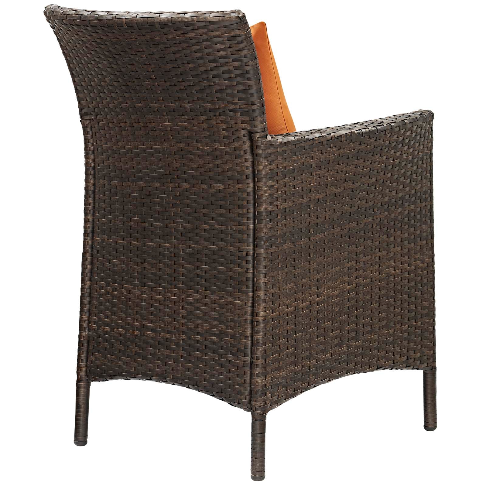 Conduit Outdoor Patio Wicker Rattan Dining Armchair Set of 2 by Modway