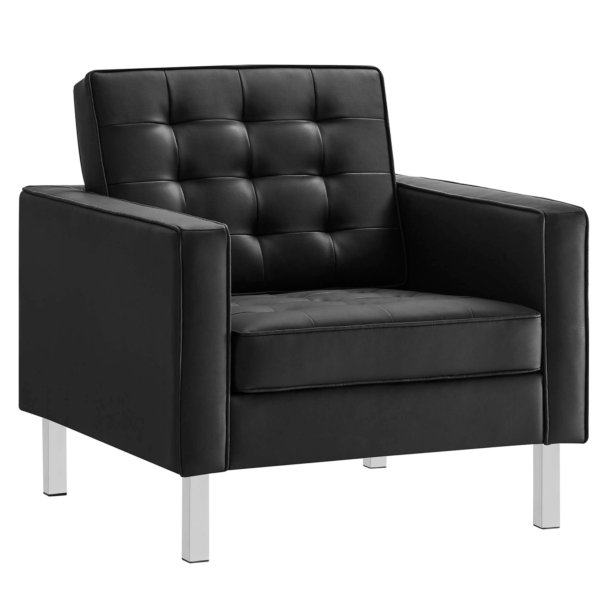 Loft Tufted Vegan Leather 3-Piece Furniture Set by Modway