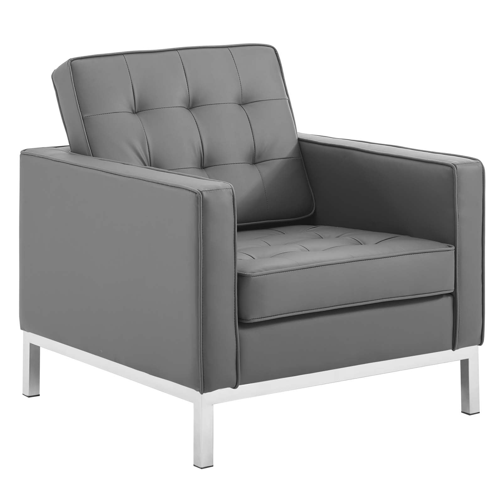 Loft Tufted Vegan Leather 3-Piece Furniture Set by Modway