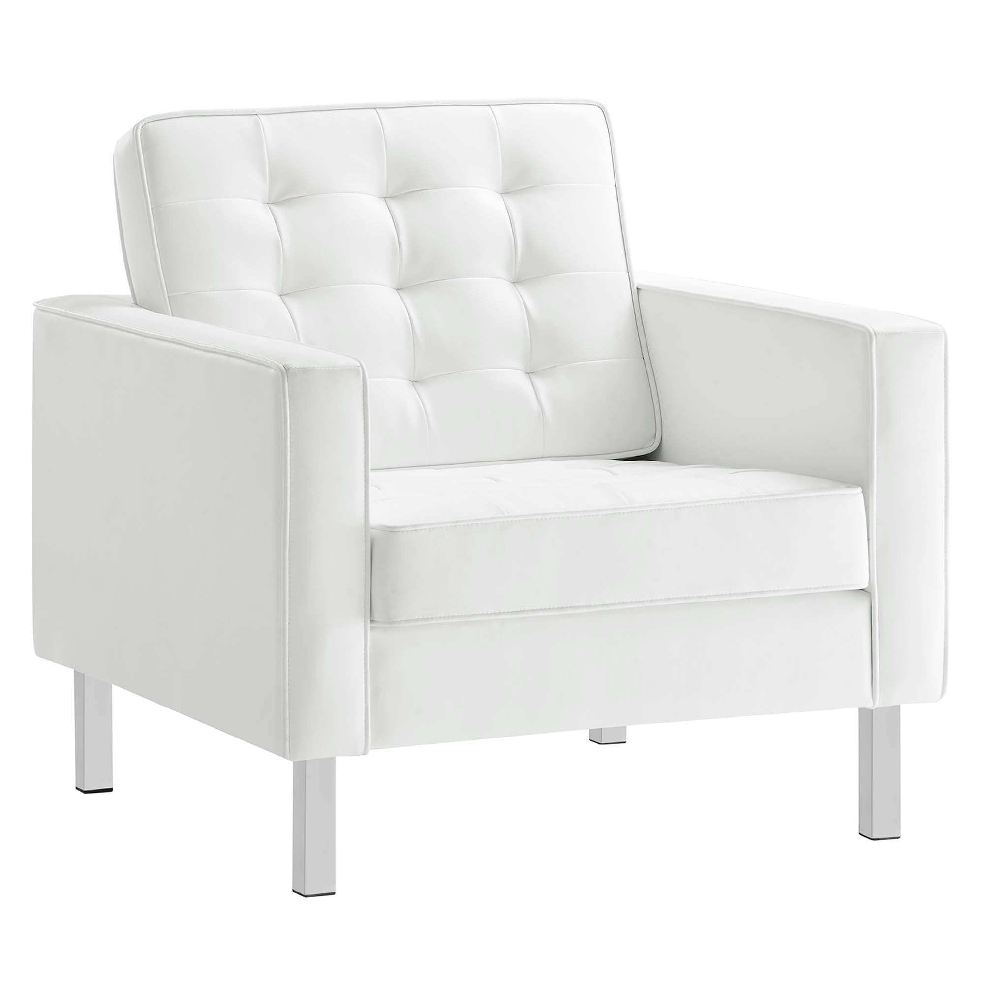Loft Tufted Vegan Leather 3-Piece Furniture Set by Modway
