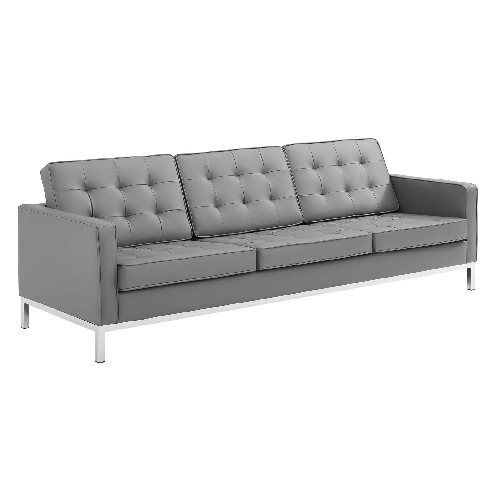 Loft 3 Piece Tufted Upholstered Faux Leather Set by Modway