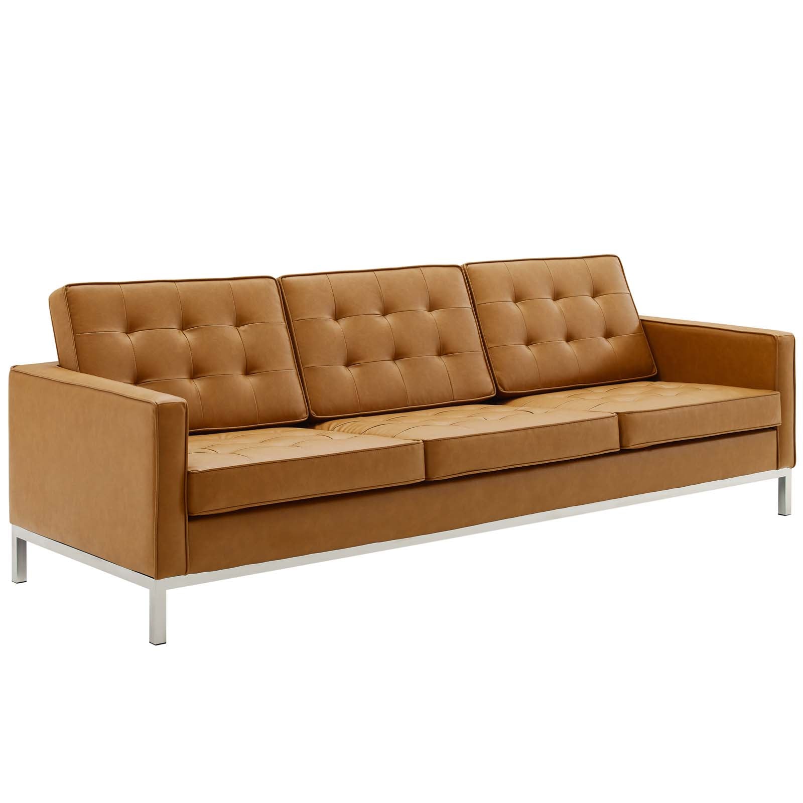 Loft 3 Piece Tufted Upholstered Faux Leather Set by Modway