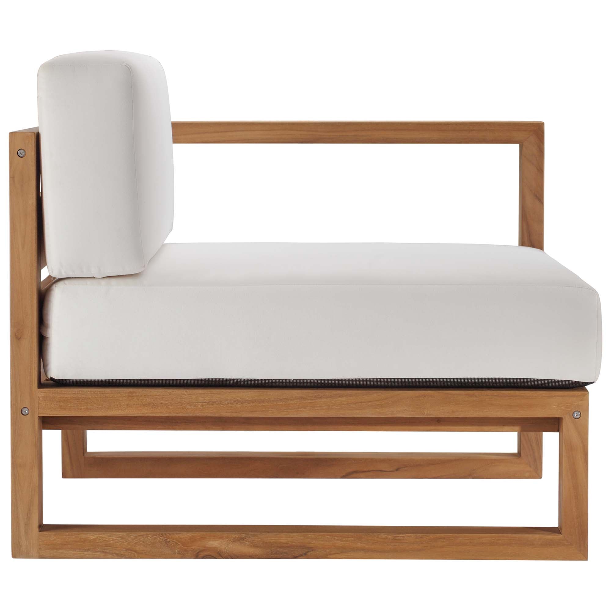 Upland Outdoor Patio Teak Wood Right-Arm Chair by Modway