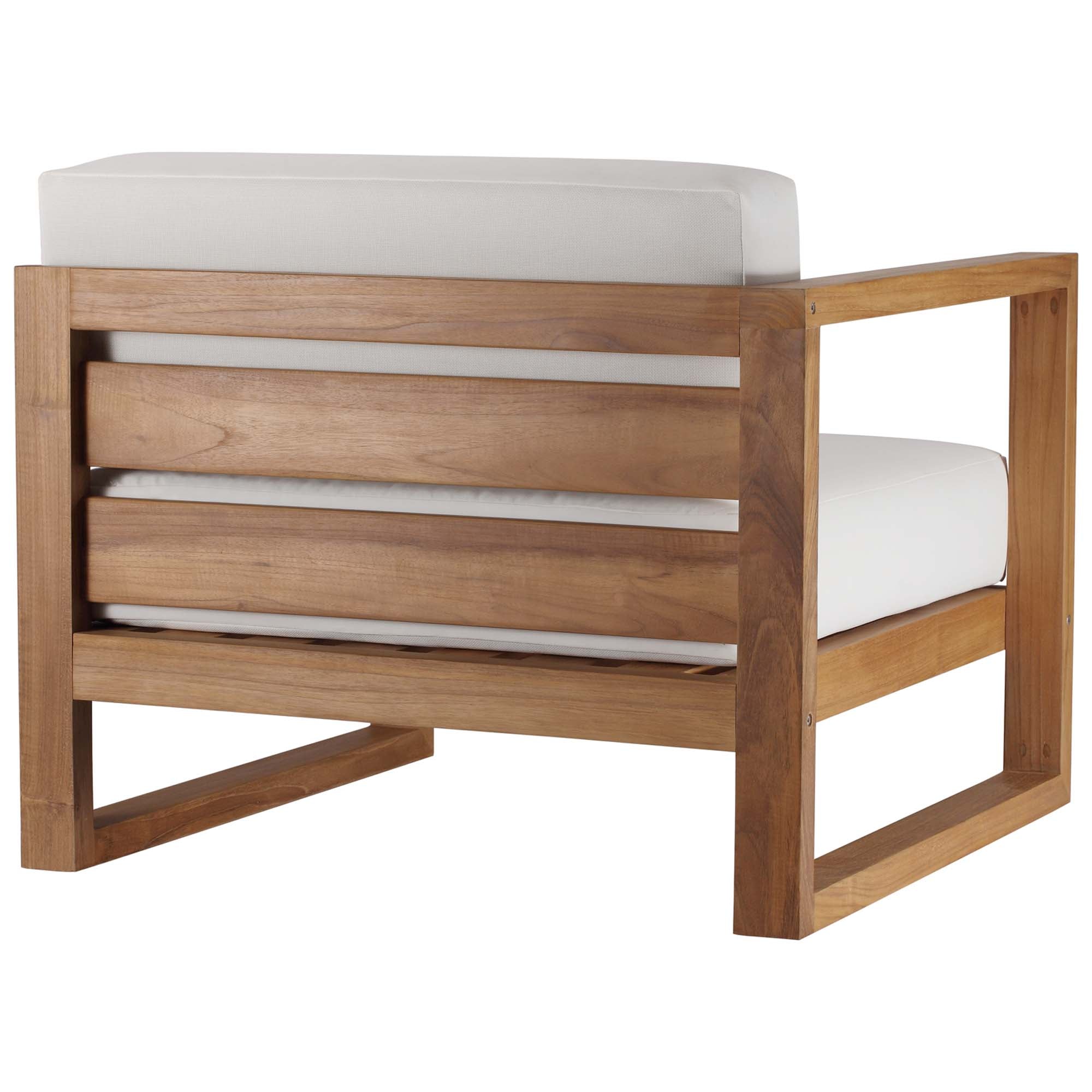 Upland Outdoor Patio Teak Wood Left-Arm Chair by Modway