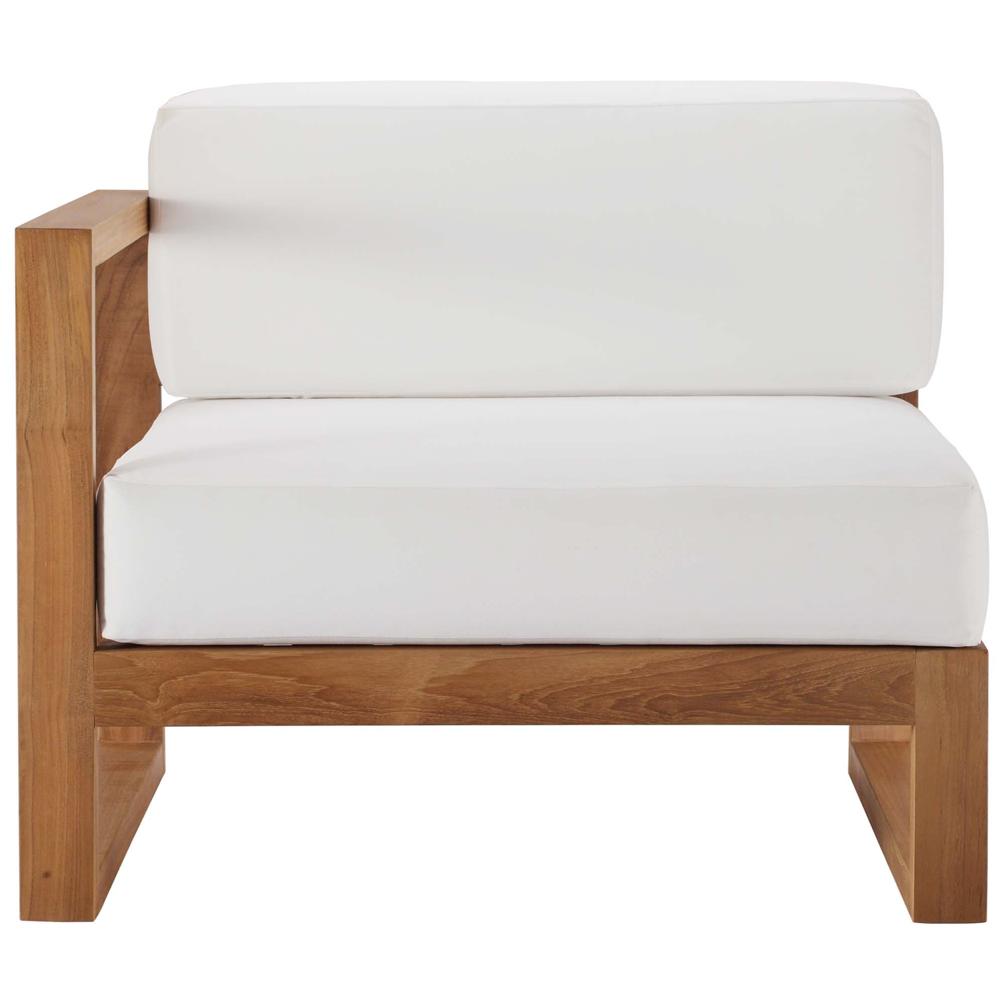 Upland Outdoor Patio Teak Wood Left-Arm Chair by Modway
