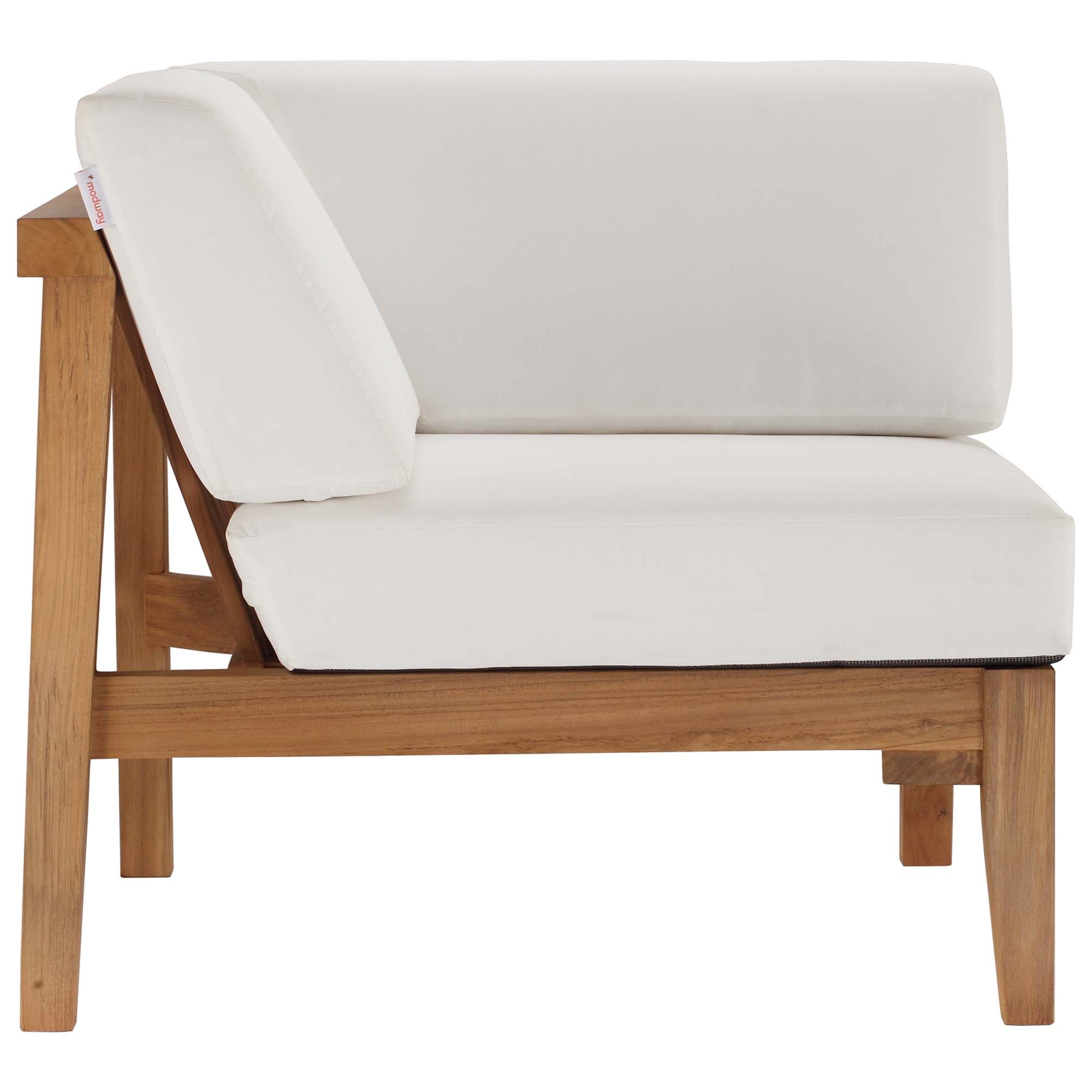Bayport Outdoor Patio Teak Wood Corner Chair by Modway