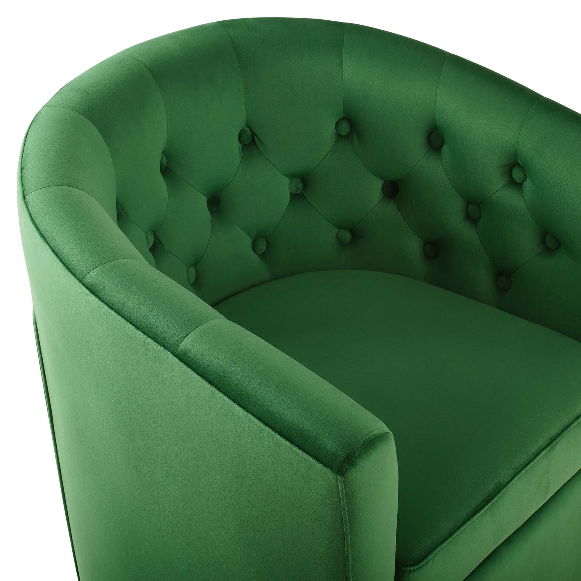 Prospect Tufted Performance Velvet Swivel Armchair by Modway