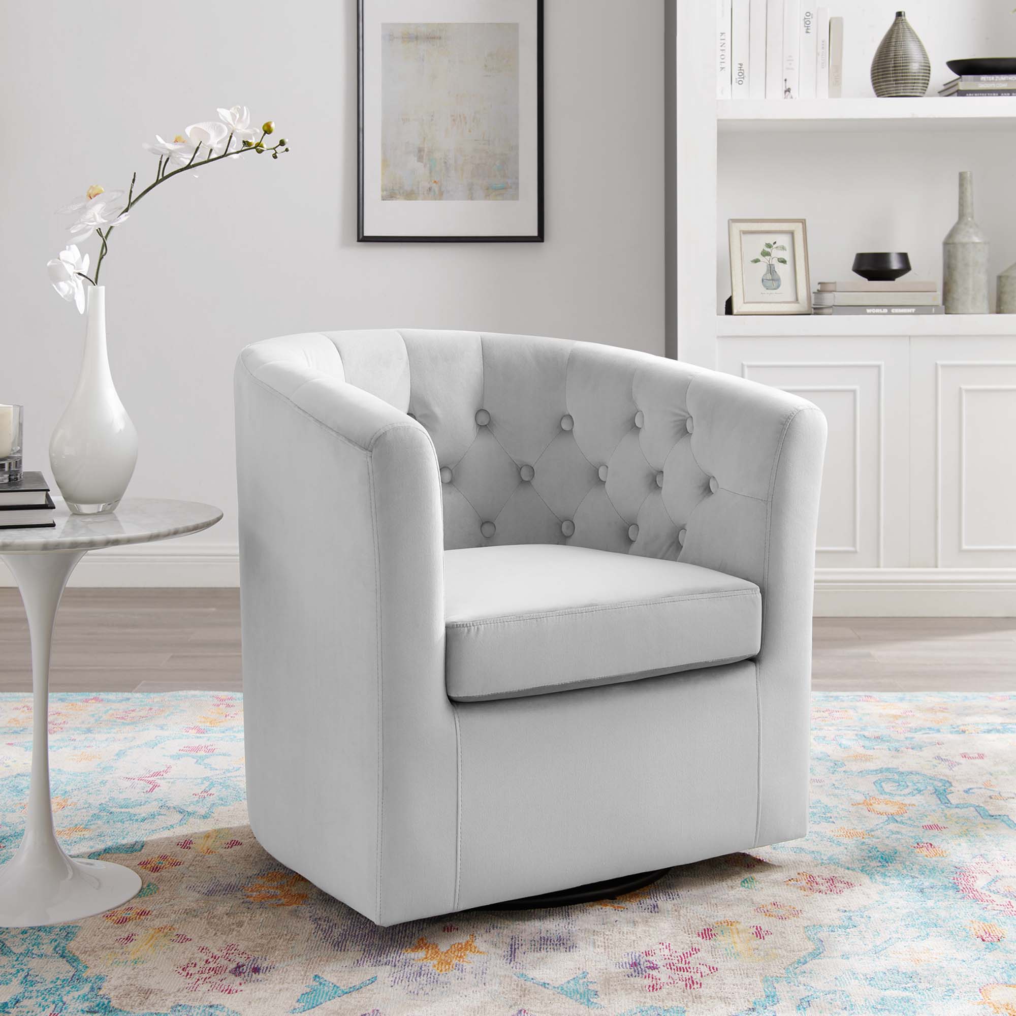 Prospect Tufted Performance Velvet Swivel Armchair by Modway