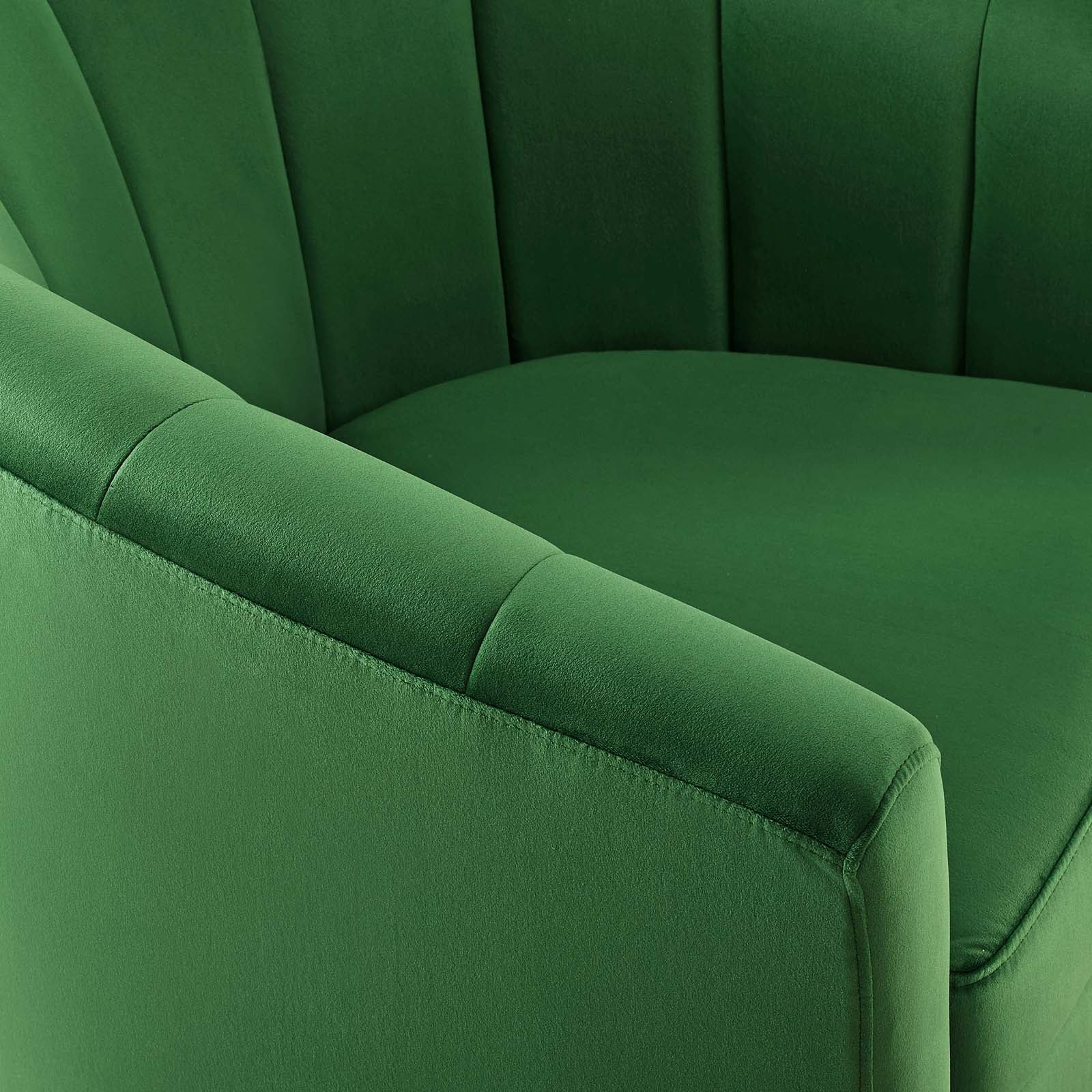 Prospect Performance Velvet Swivel Armchair by Modway