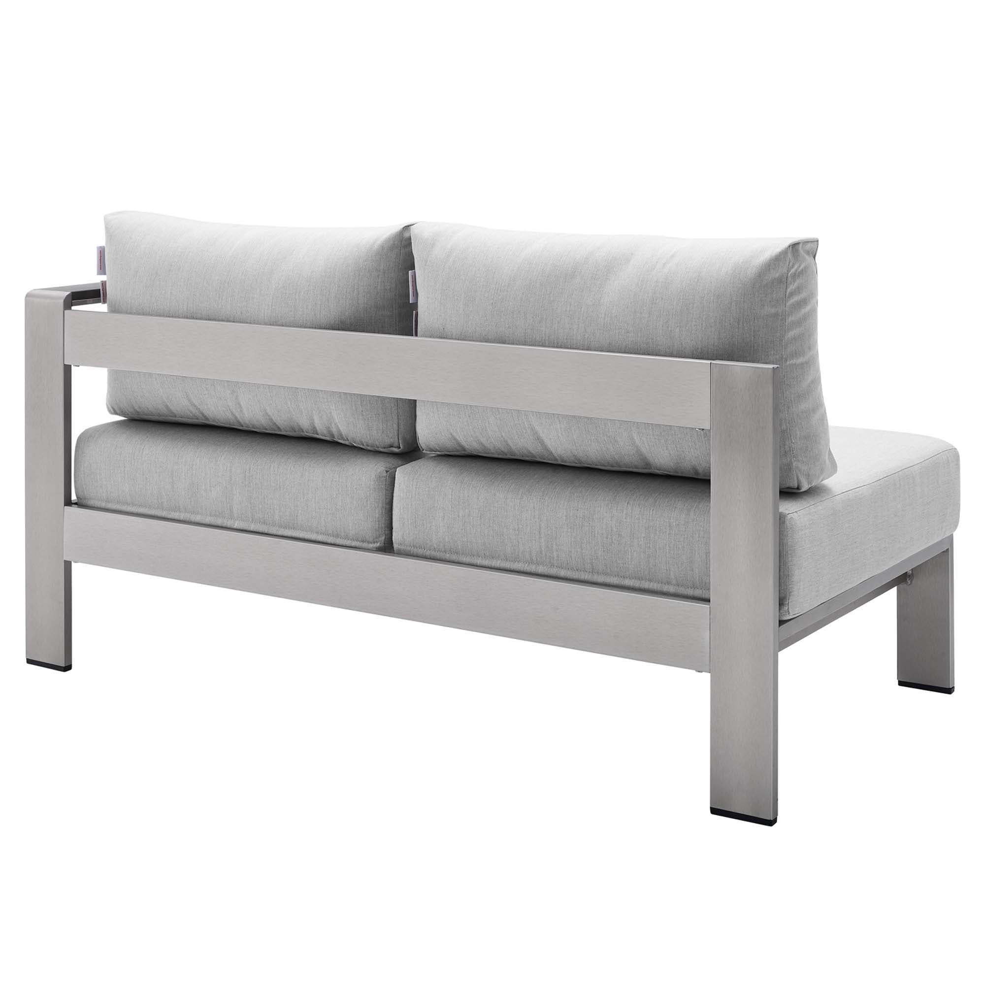 Shore Sunbrella® Fabric Aluminum Outdoor Patio Right-Arm Loveseat by Modway