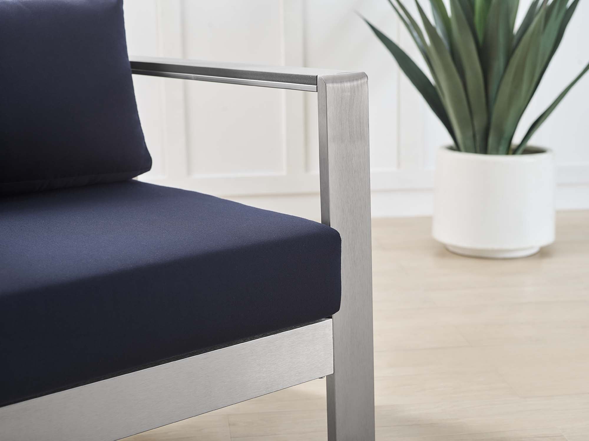 Shore Sunbrella® Fabric Aluminum Outdoor Patio Armchair by Modway