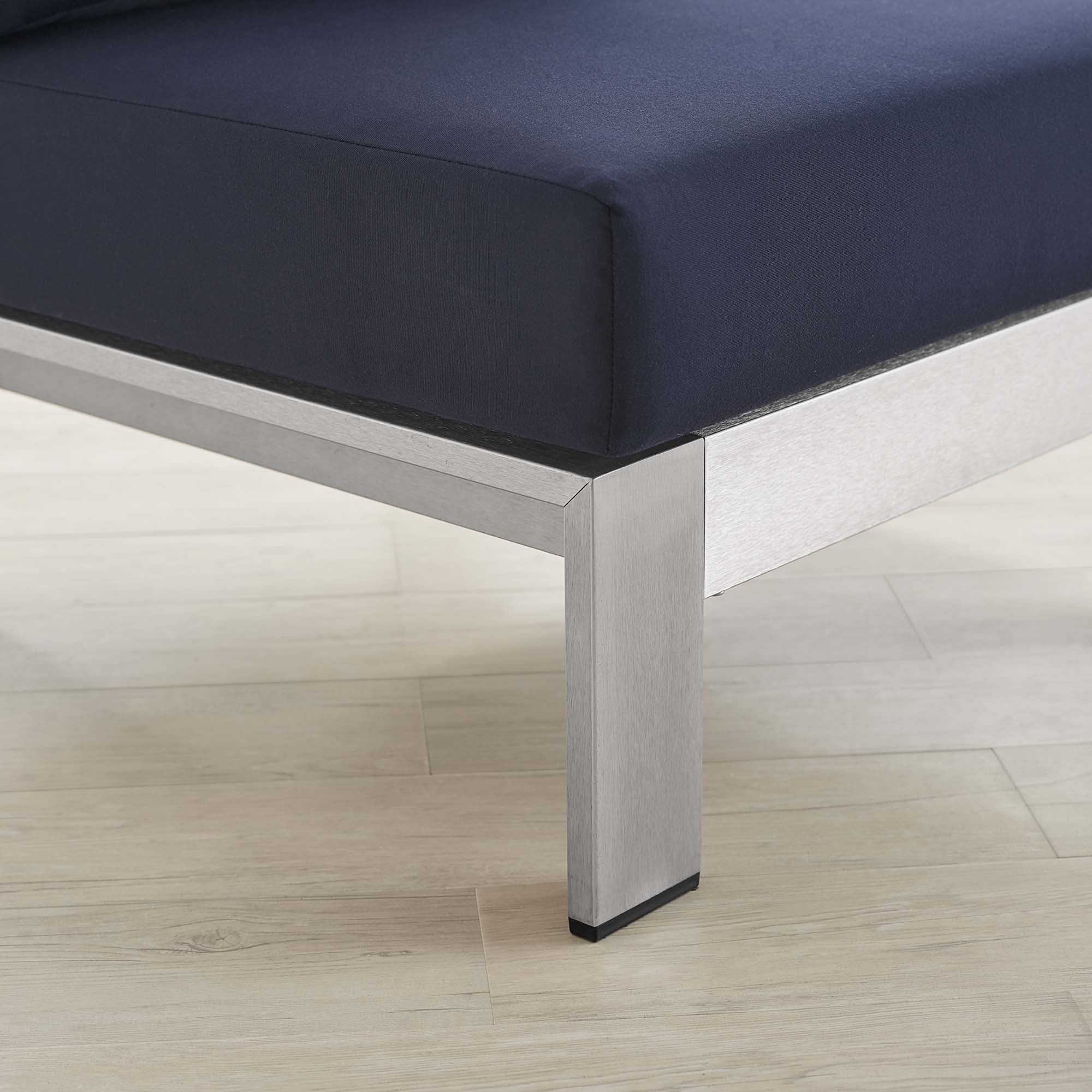 Shore Sunbrella® Fabric Aluminum Outdoor Patio Armless Chair by Modway