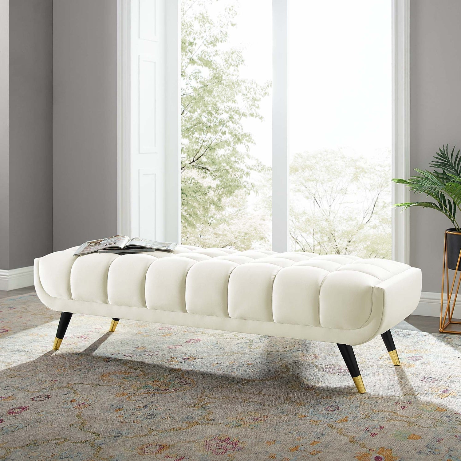 Adept 60" Performance Velvet Bench by Modway