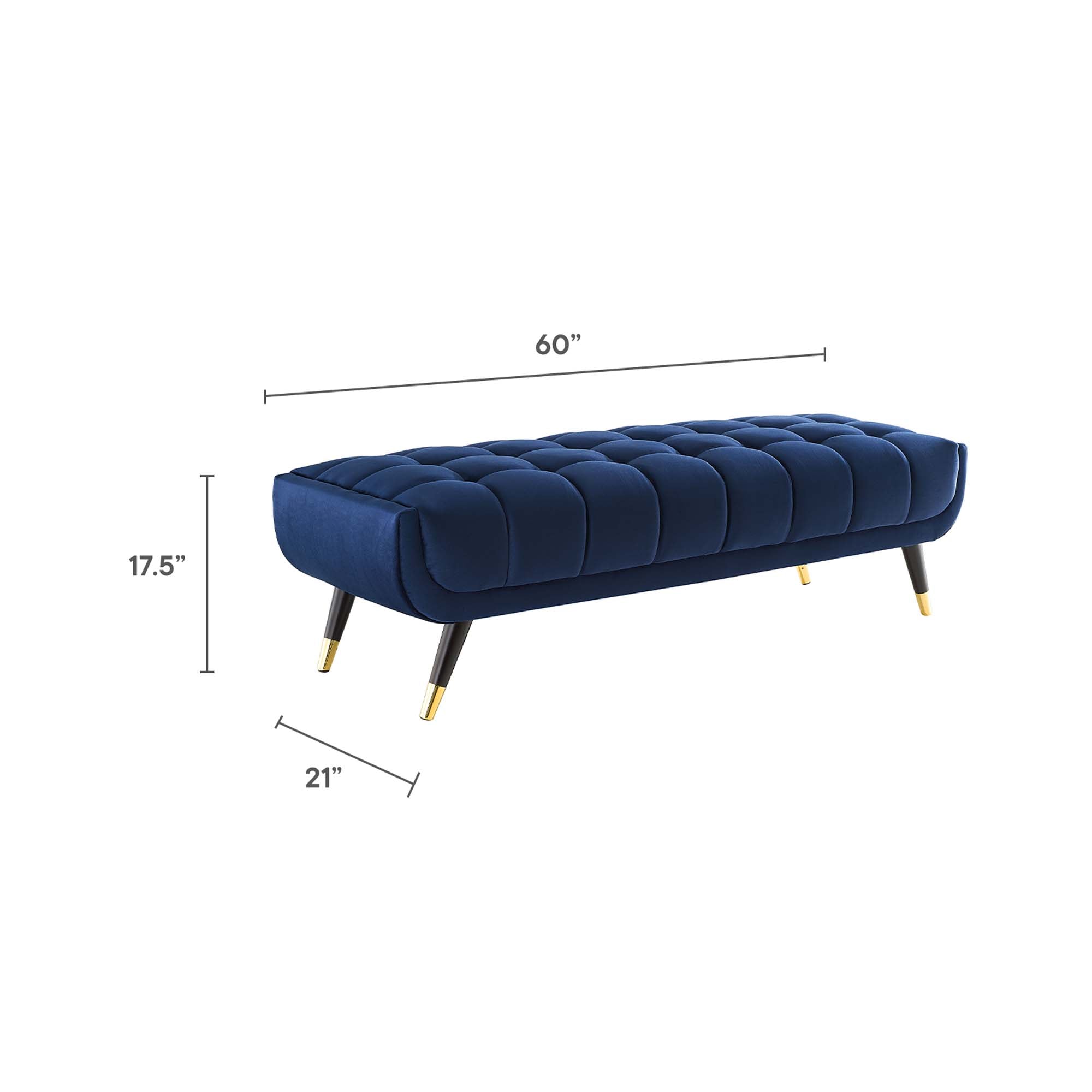 Adept 60" Performance Velvet Bench by Modway