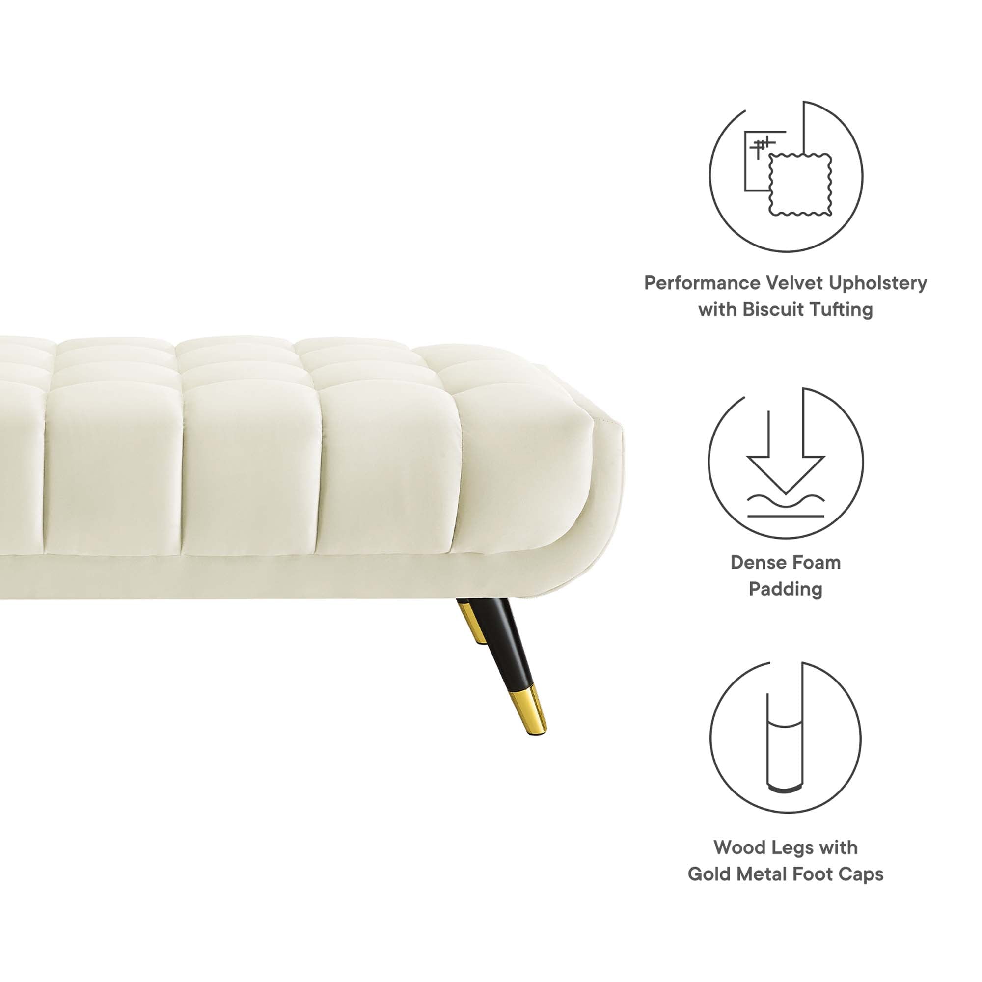 Adept 47.5" Performance Velvet Bench by Modway