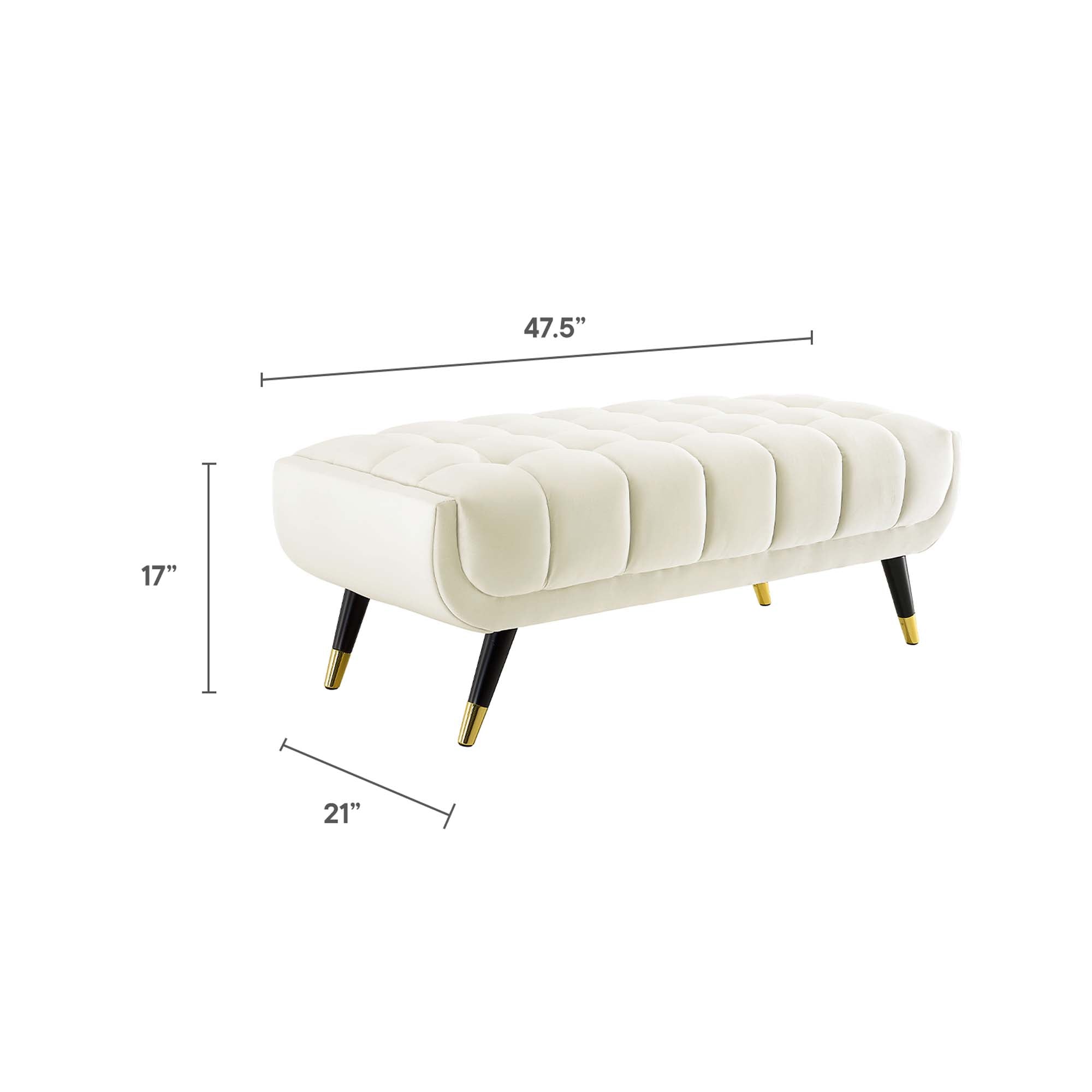 Adept 47.5" Performance Velvet Bench by Modway