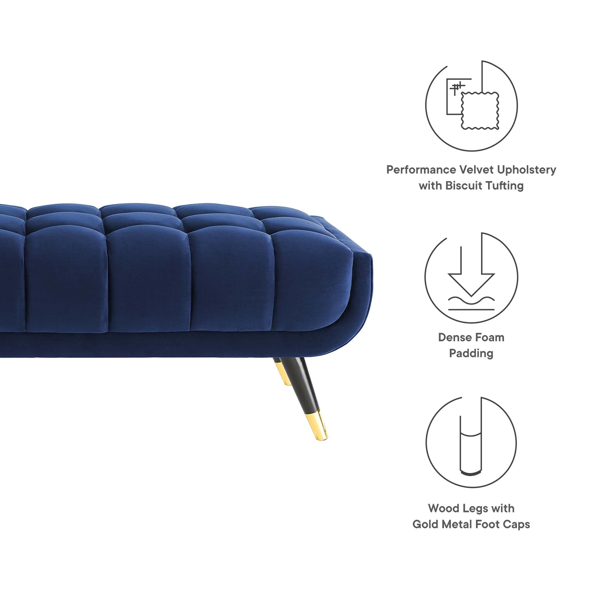 Adept 47.5" Performance Velvet Bench by Modway