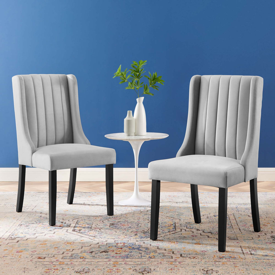 Renew Parsons Performance Velvet Dining Side Chairs - Set of 2 by Modway