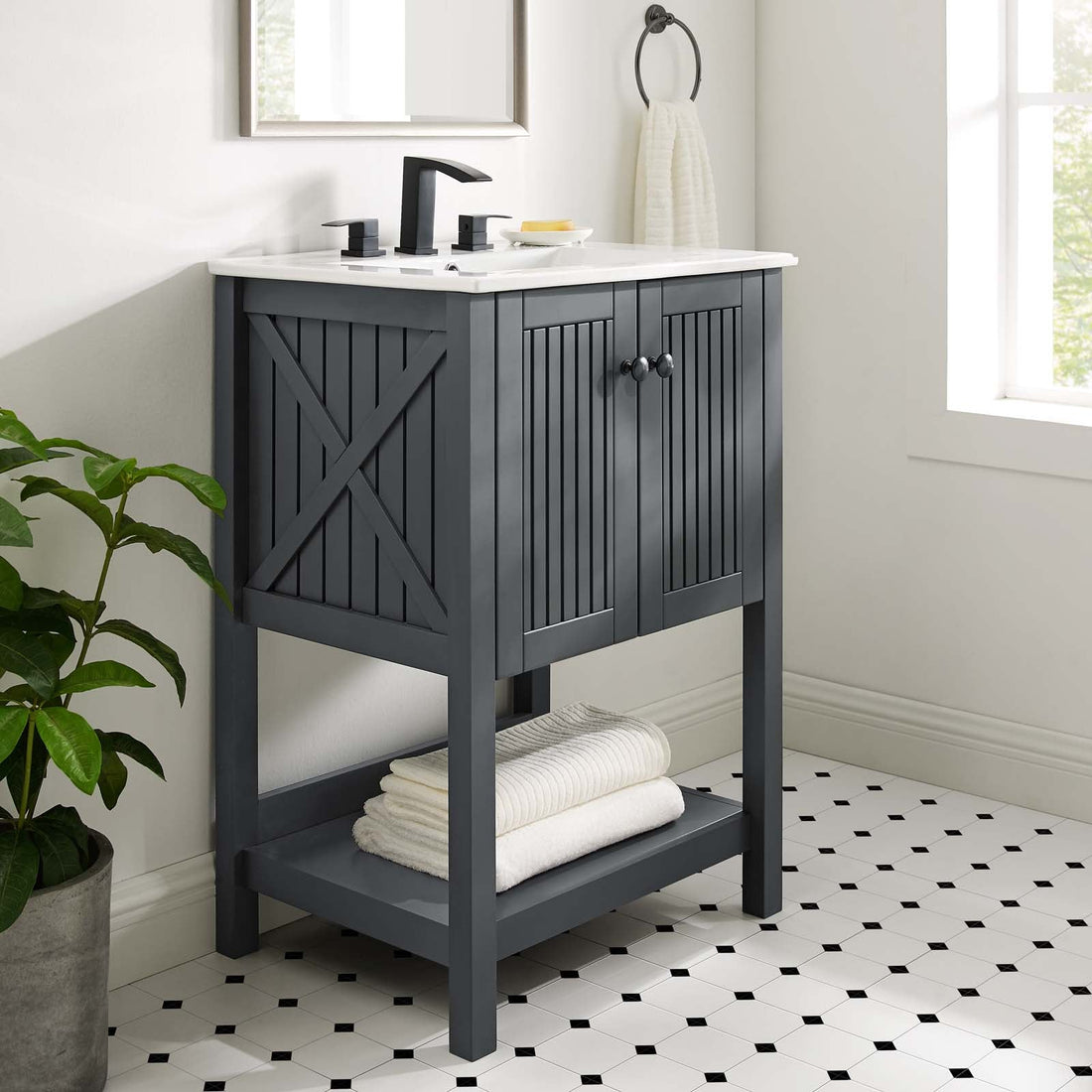 Steam Bathroom Vanity Basin Included by Modway