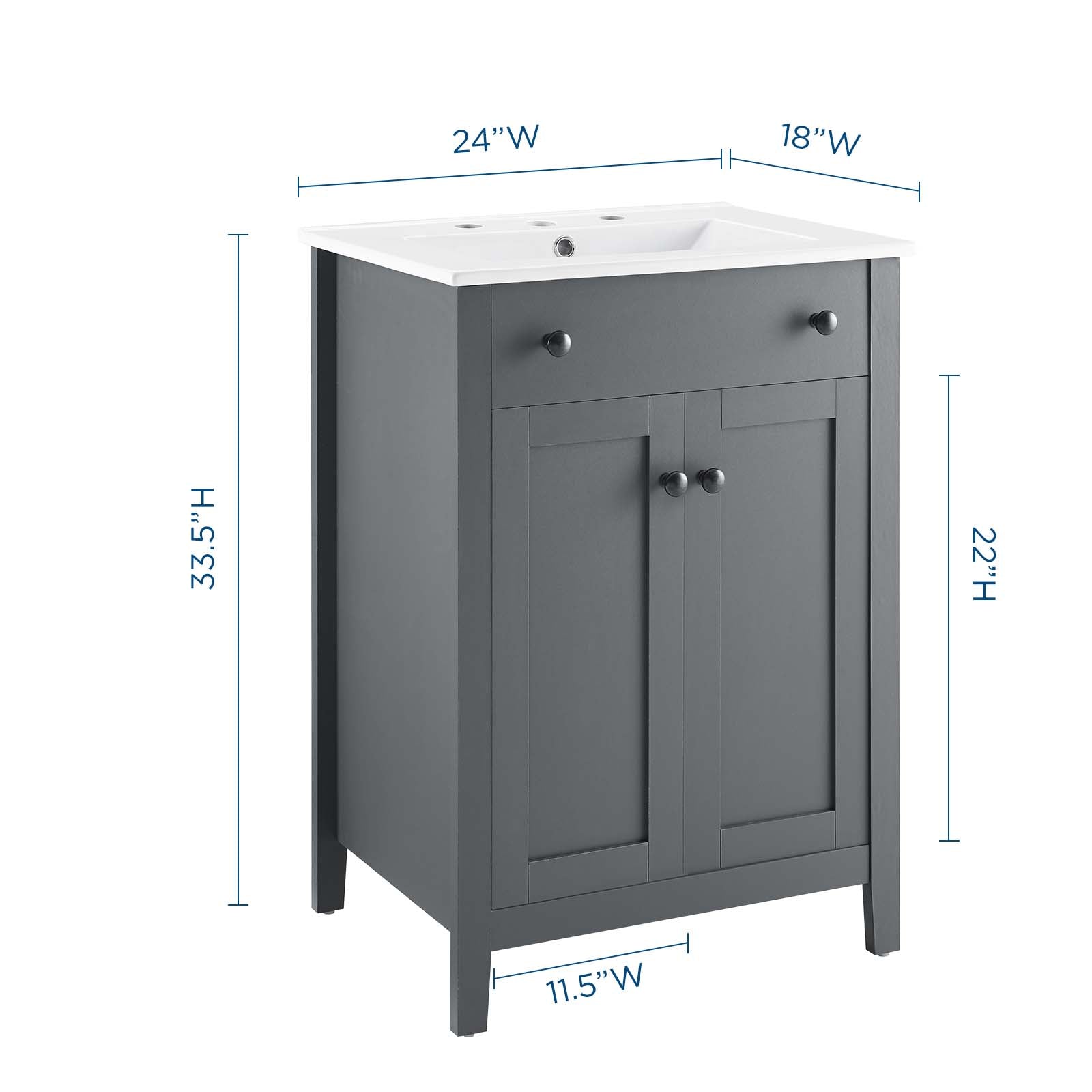 Nantucket Bathroom Vanity Basin Included by Modway