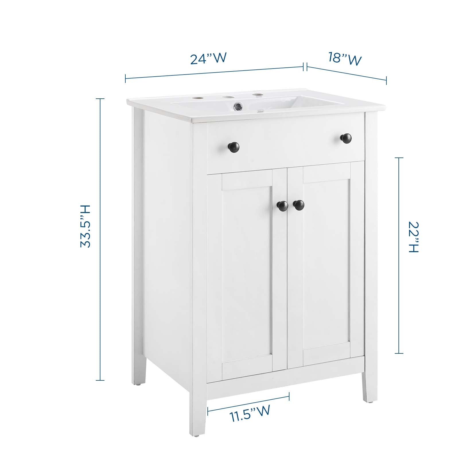 Nantucket Bathroom Vanity Basin Included by Modway