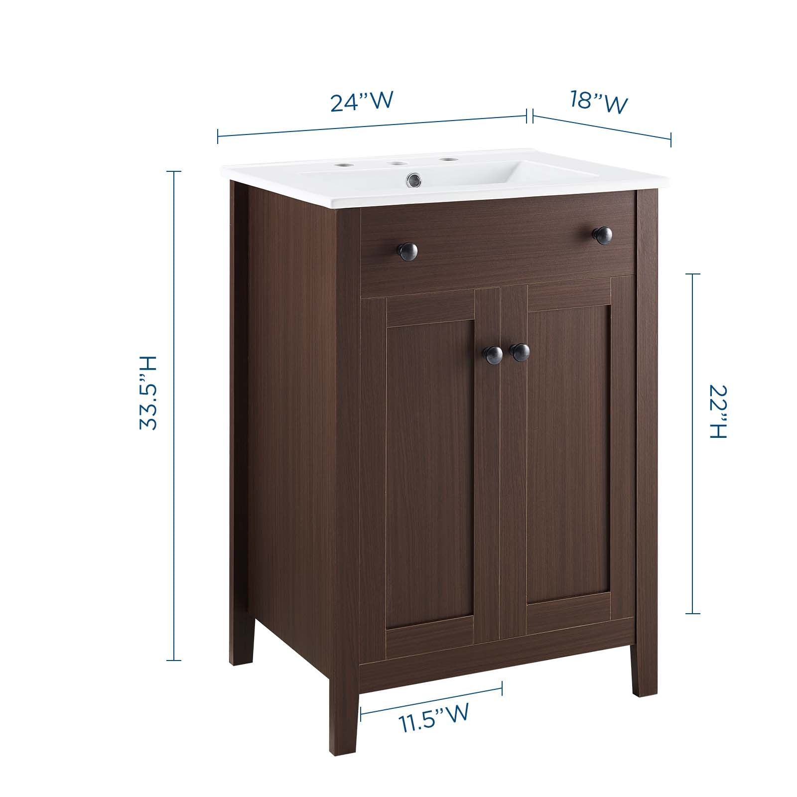 Nantucket Bathroom Vanity Basin Included by Modway
