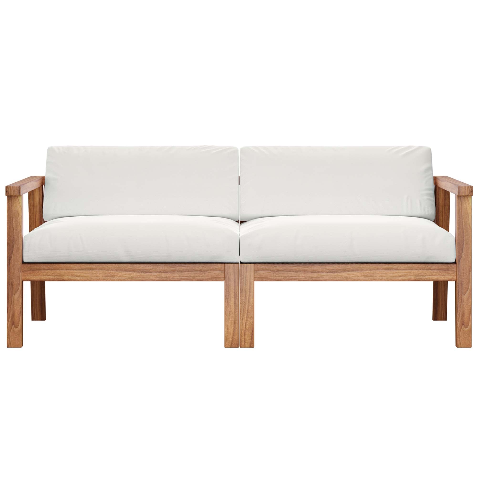 Bayport Outdoor Patio Teak Wood 2-Seater Loveseat by Modway
