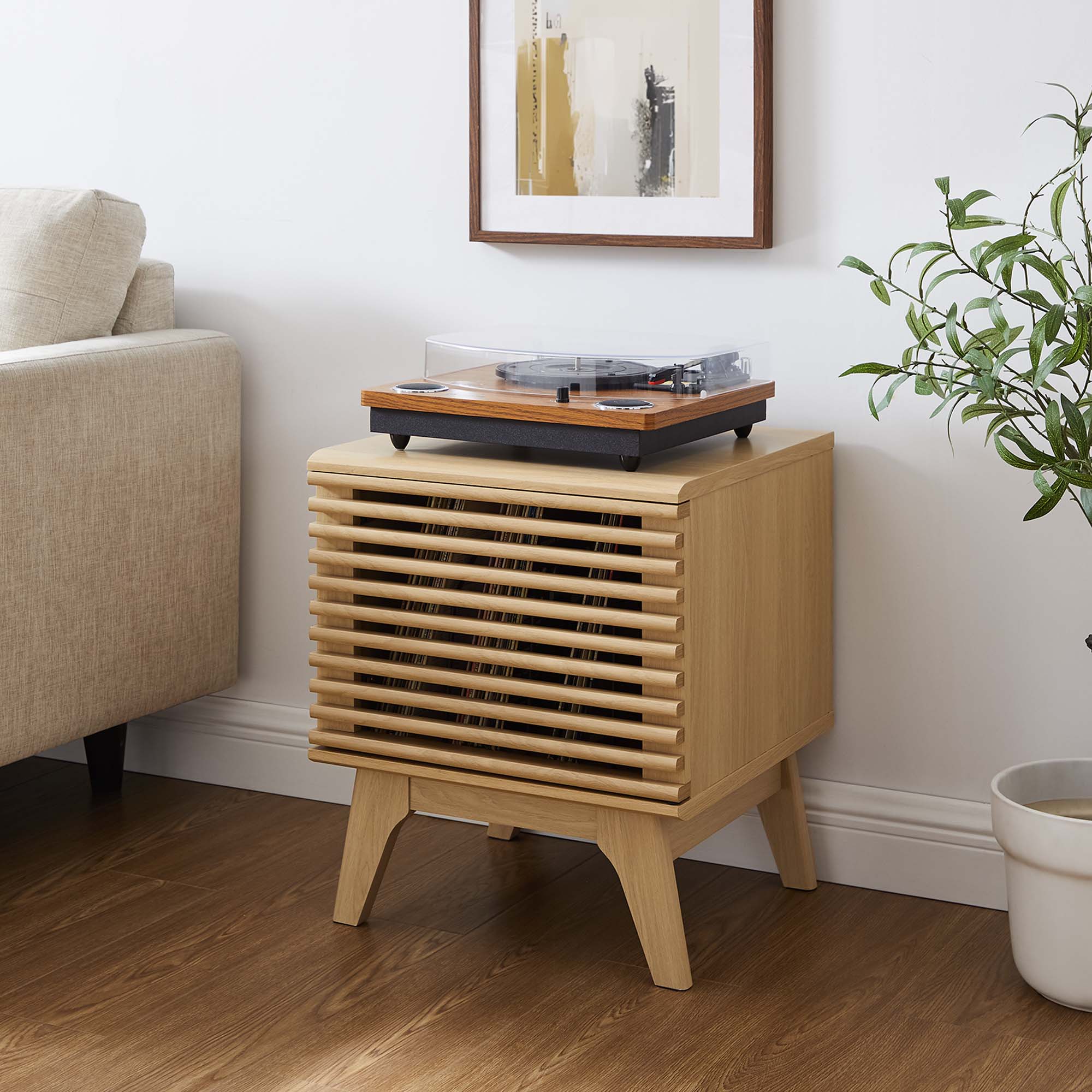 Render Vinyl Record Display Stand by Modway