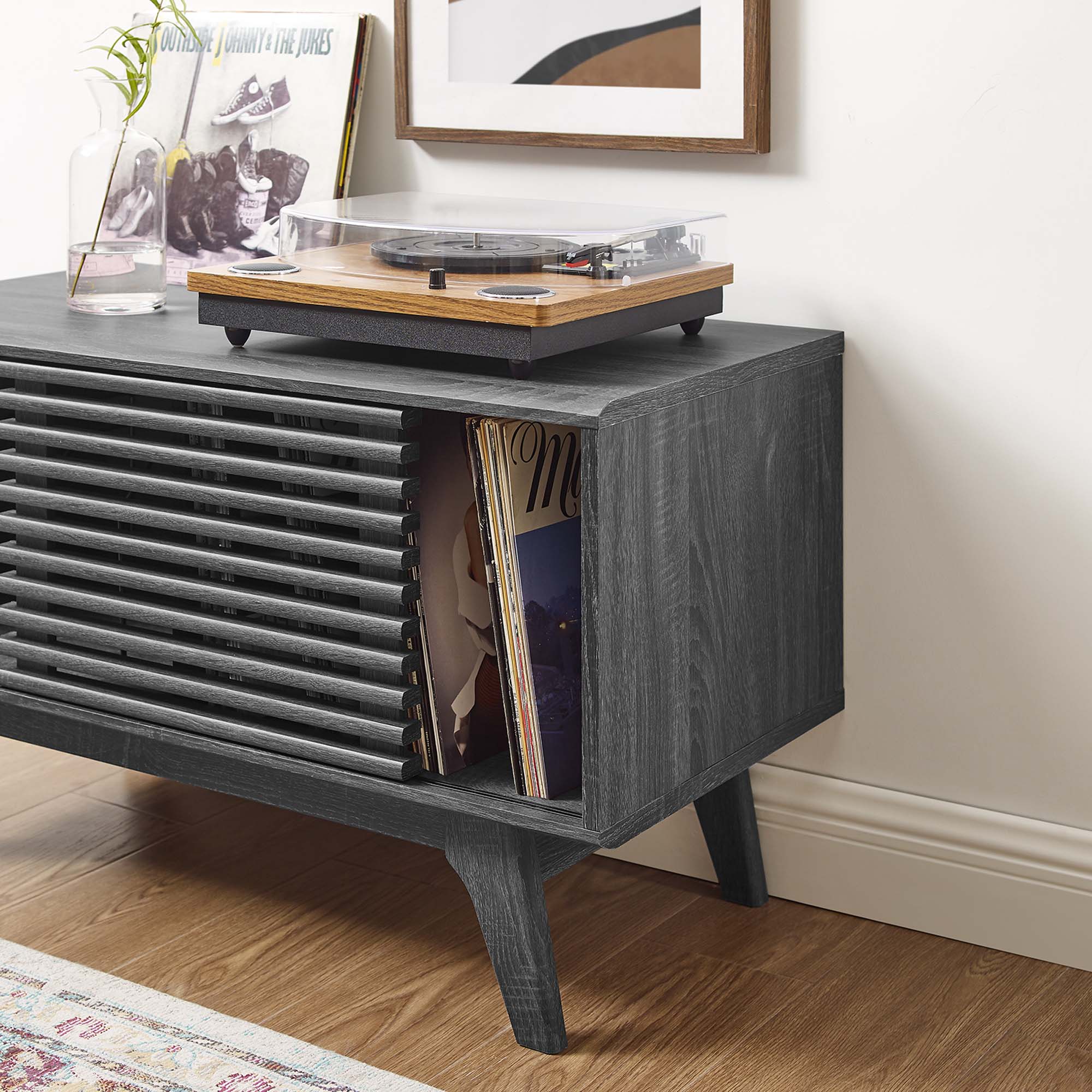 Render Vinyl Record Display Stand by Modway