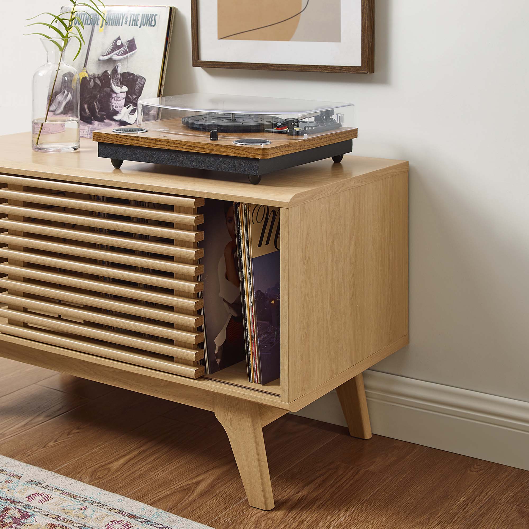 Render Vinyl Record Display Stand by Modway