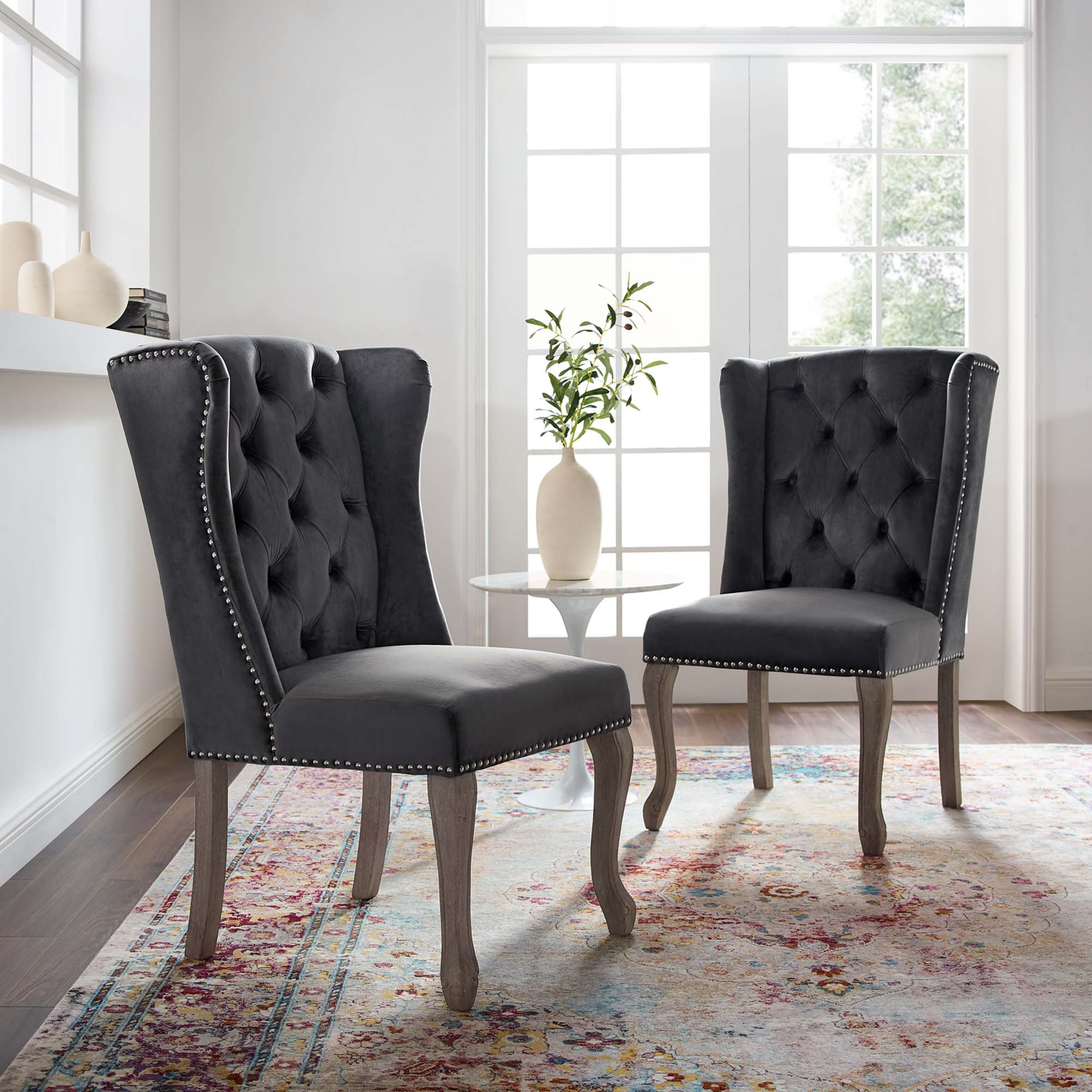 Apprise Side Chair Performance Velvet Set of 2 by Modway