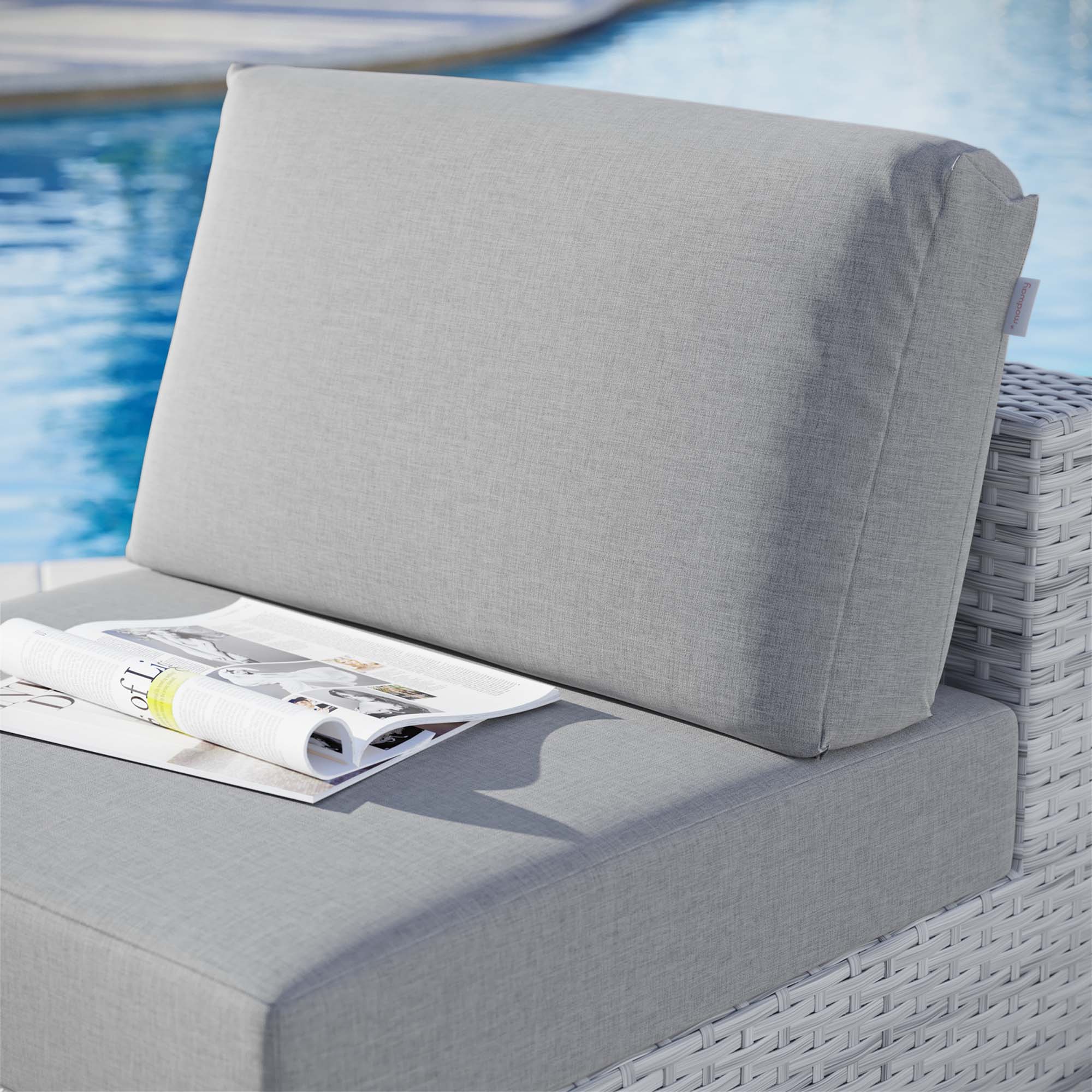 Convene Outdoor Patio Armless Chair by Modway