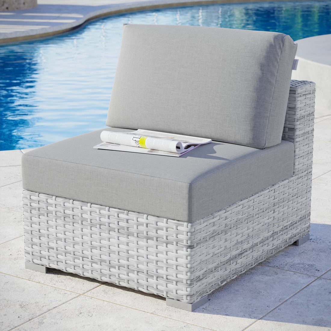 Convene Outdoor Patio Armless Chair by Modway