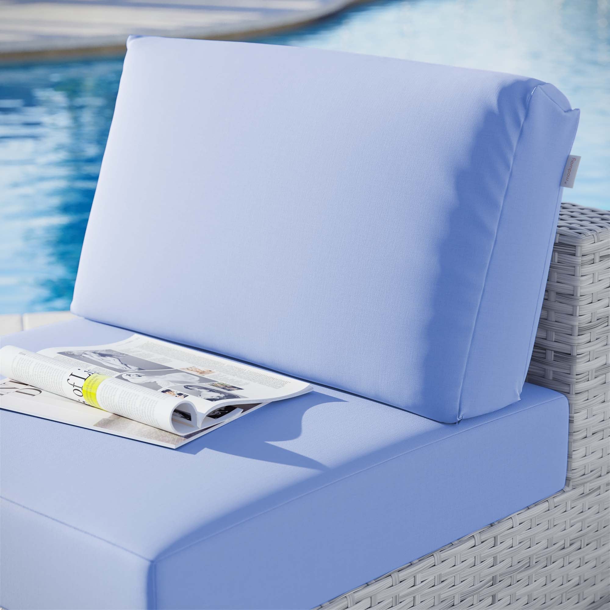 Convene Outdoor Patio Armless Chair by Modway