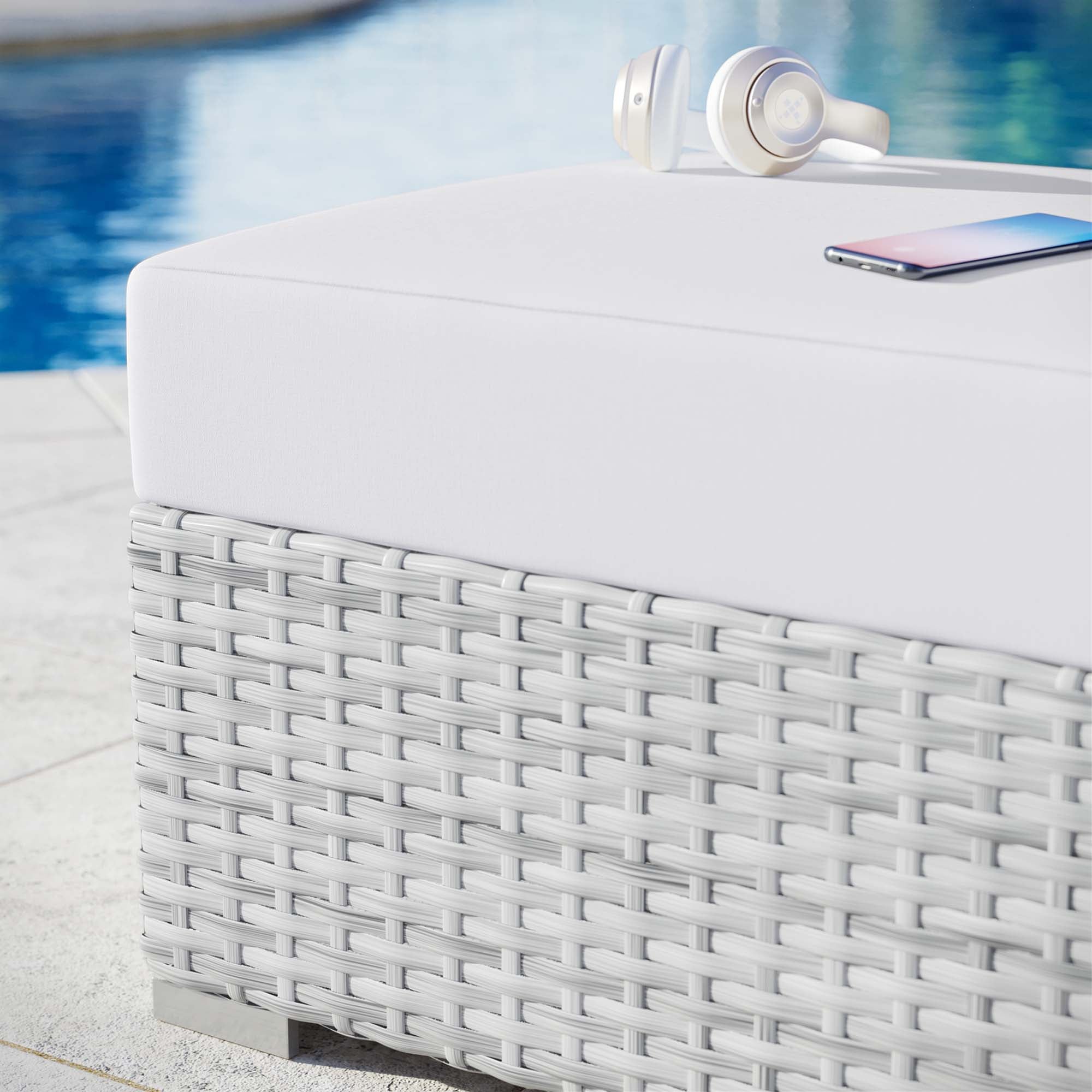 Convene Outdoor Patio Ottoman by Modway