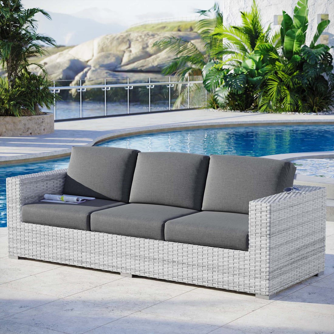 Convene Outdoor Patio Sofa by Modway