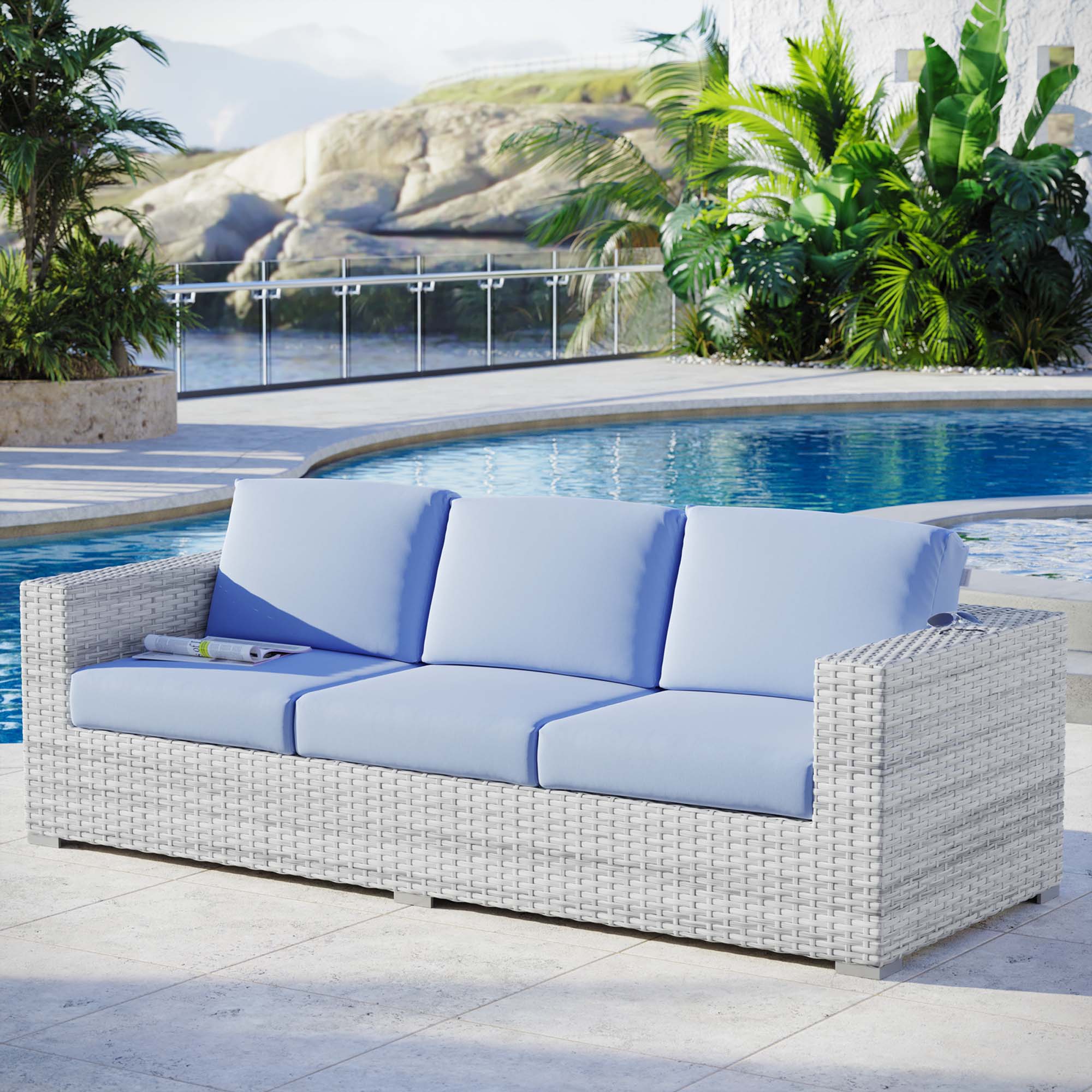 Convene Outdoor Patio Sofa by Modway