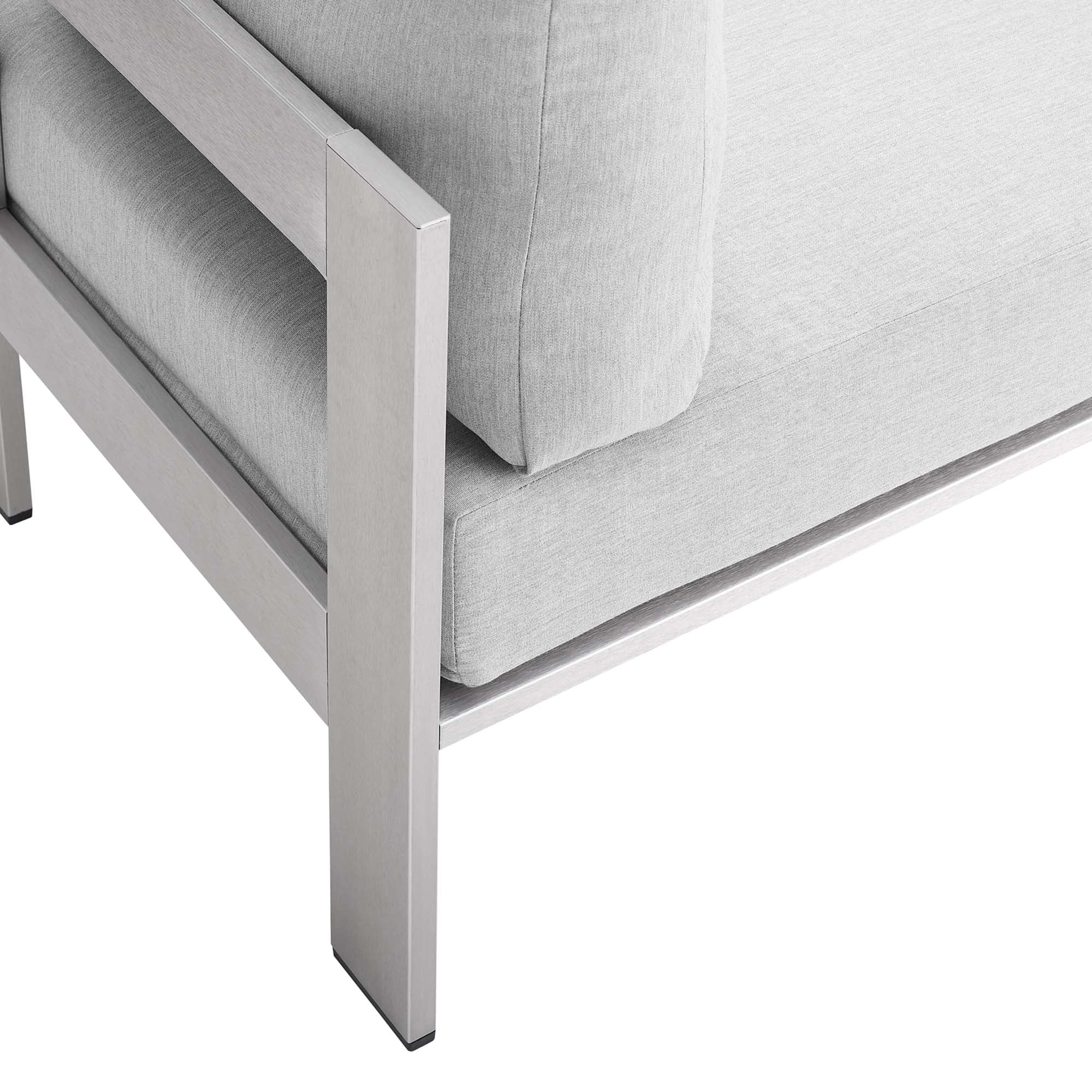 Shore Sunbrella® Fabric Outdoor Patio Aluminum 3 Piece Set by Modway