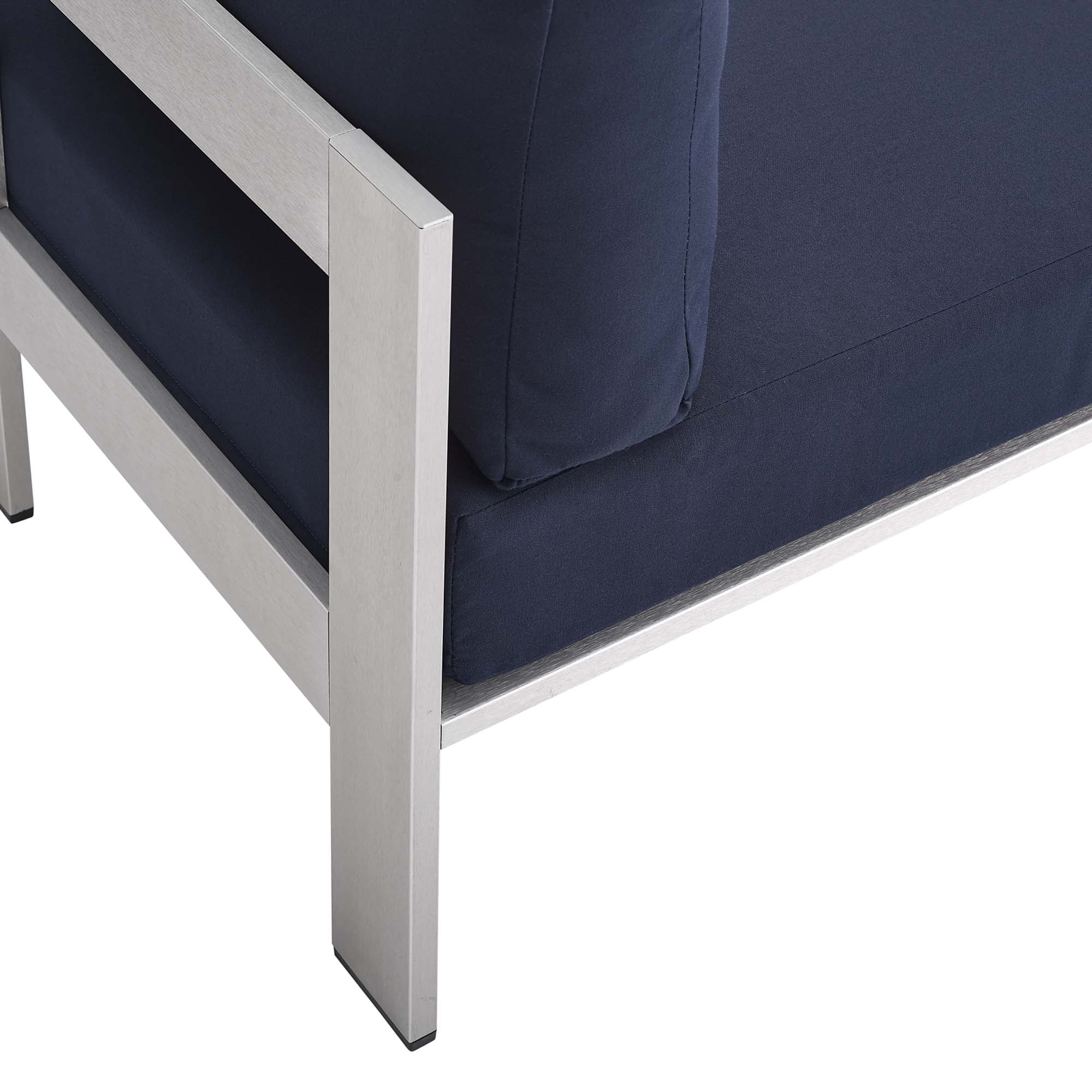 Shore Sunbrella® Fabric Outdoor Patio Aluminum 3 Piece Set by Modway