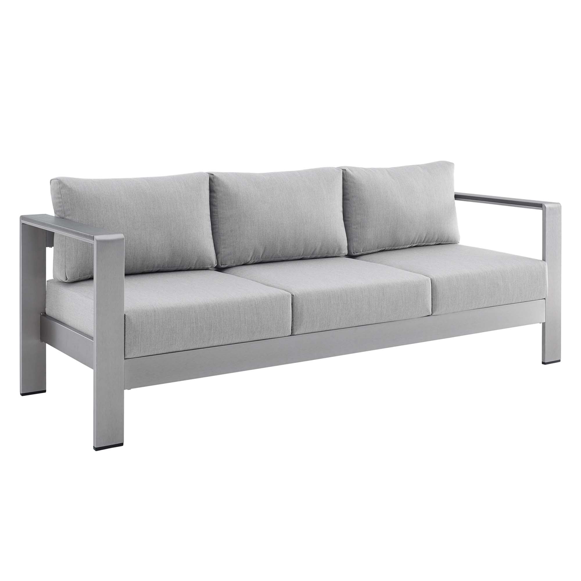 Shore Sunbrella® Fabric Outdoor Patio Aluminum 7 Piece Set by Modway